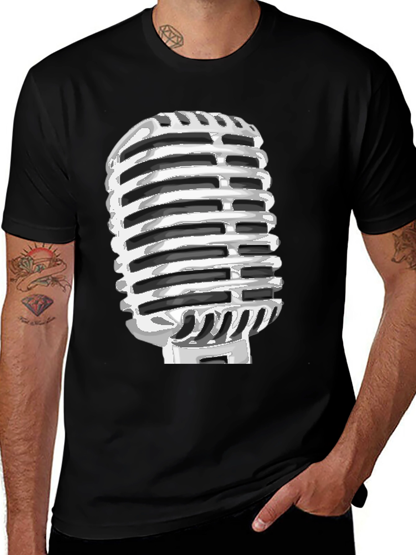 Variant 12 of Vintage Microphone Graphic T-Shirt
