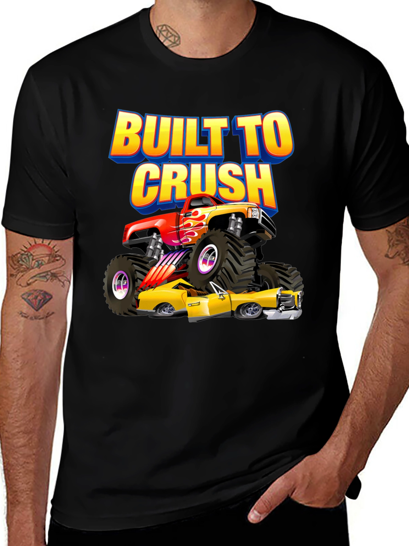 Variant 26 of Built to Crush Monster Truck Graphic Tee