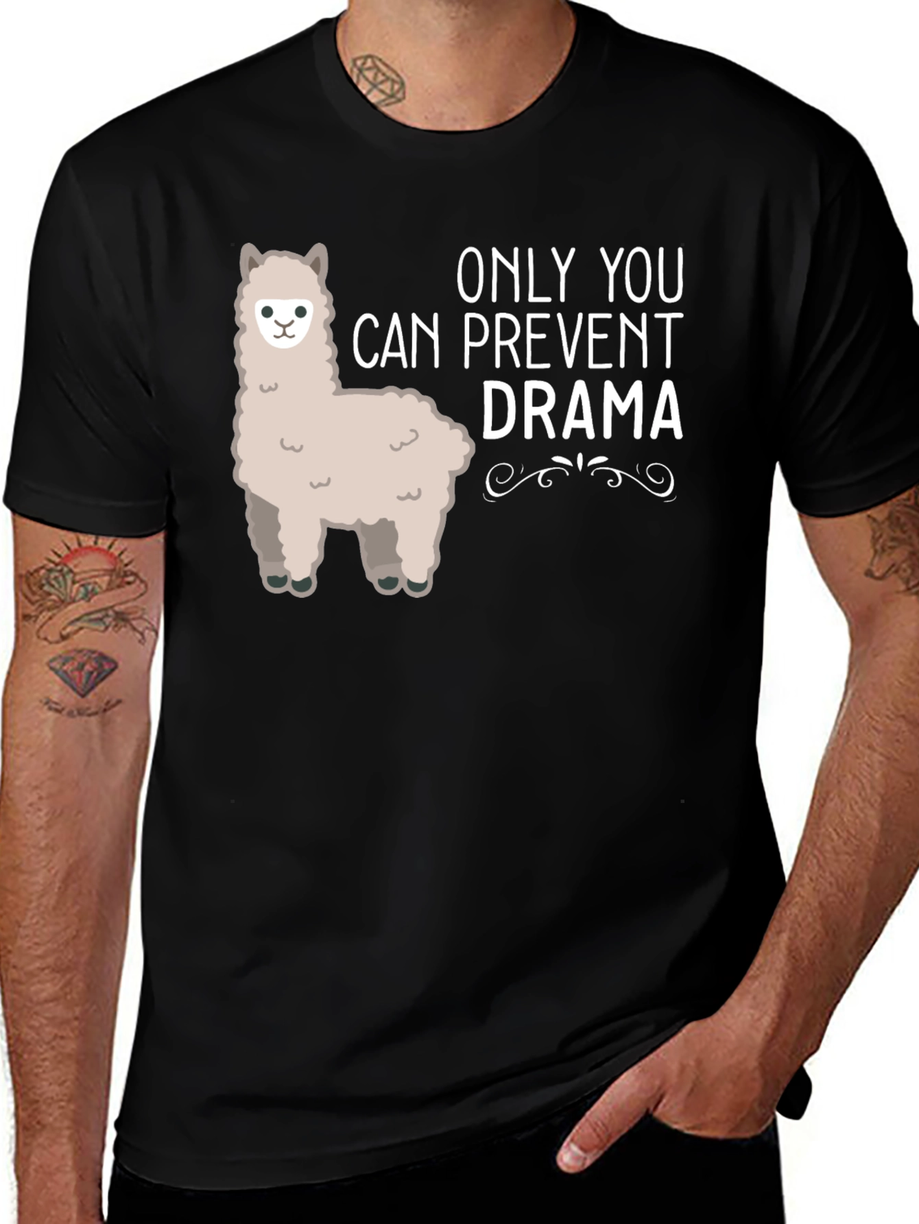 Variant 4 of Only You Can Prevent Drama Alpaca Tee