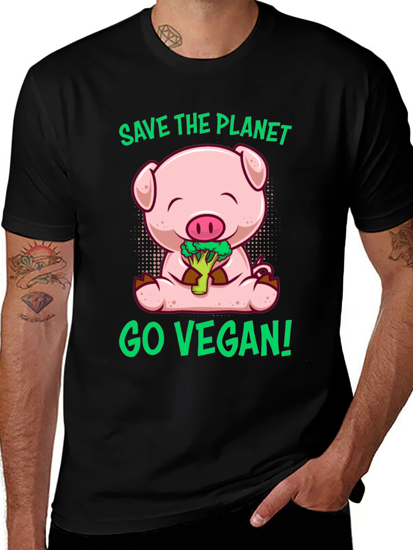 Variant 22 of Save the Planet Go Vegan T-Shirt