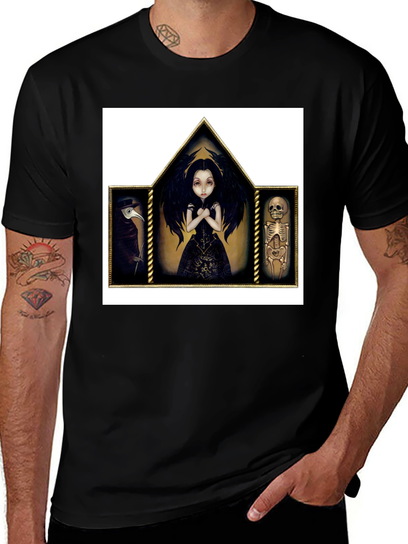 Variant 6 of Gothic Triptych Graphic T-Shirt