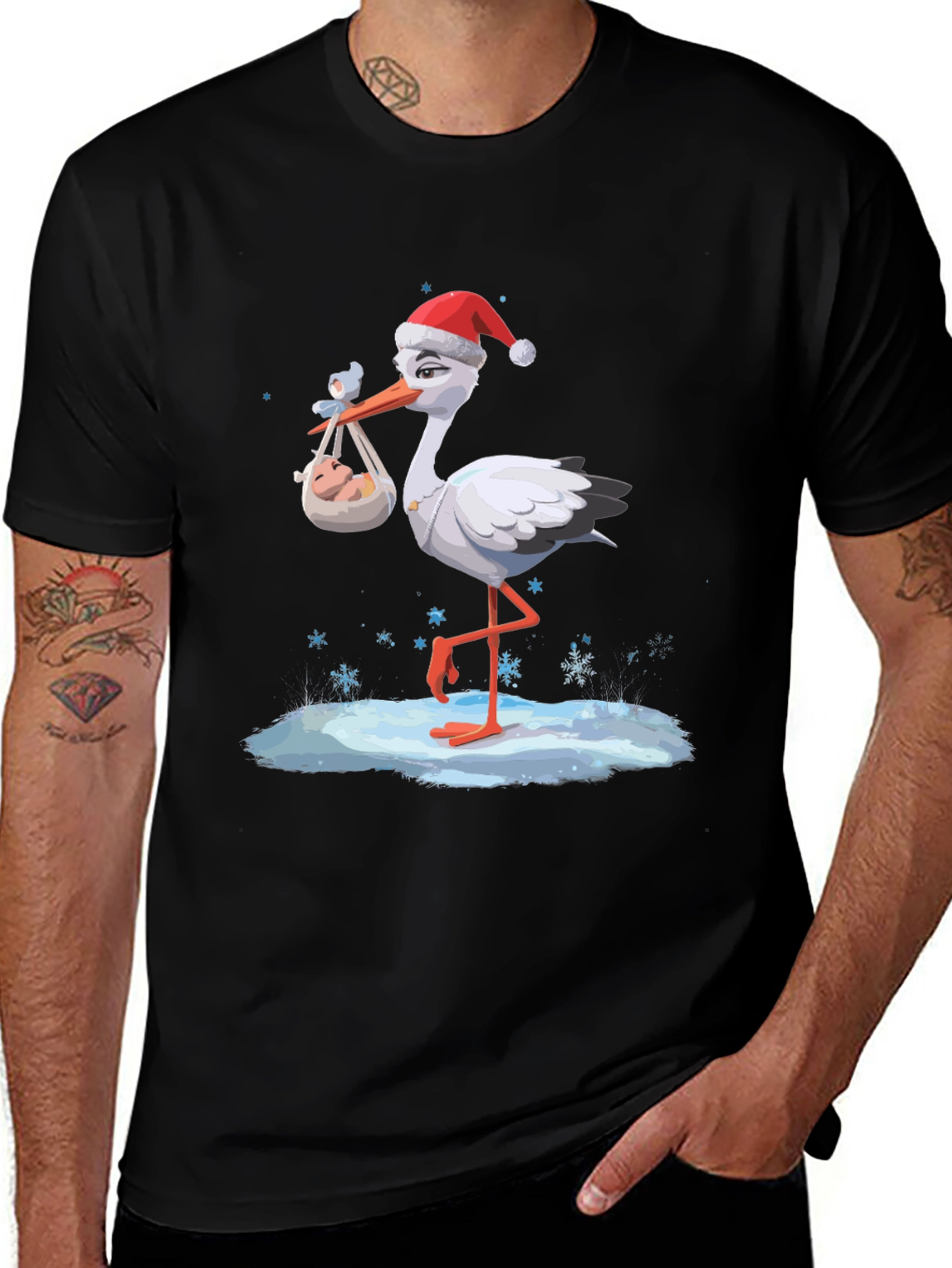 Stork Christmas T-Shirt
