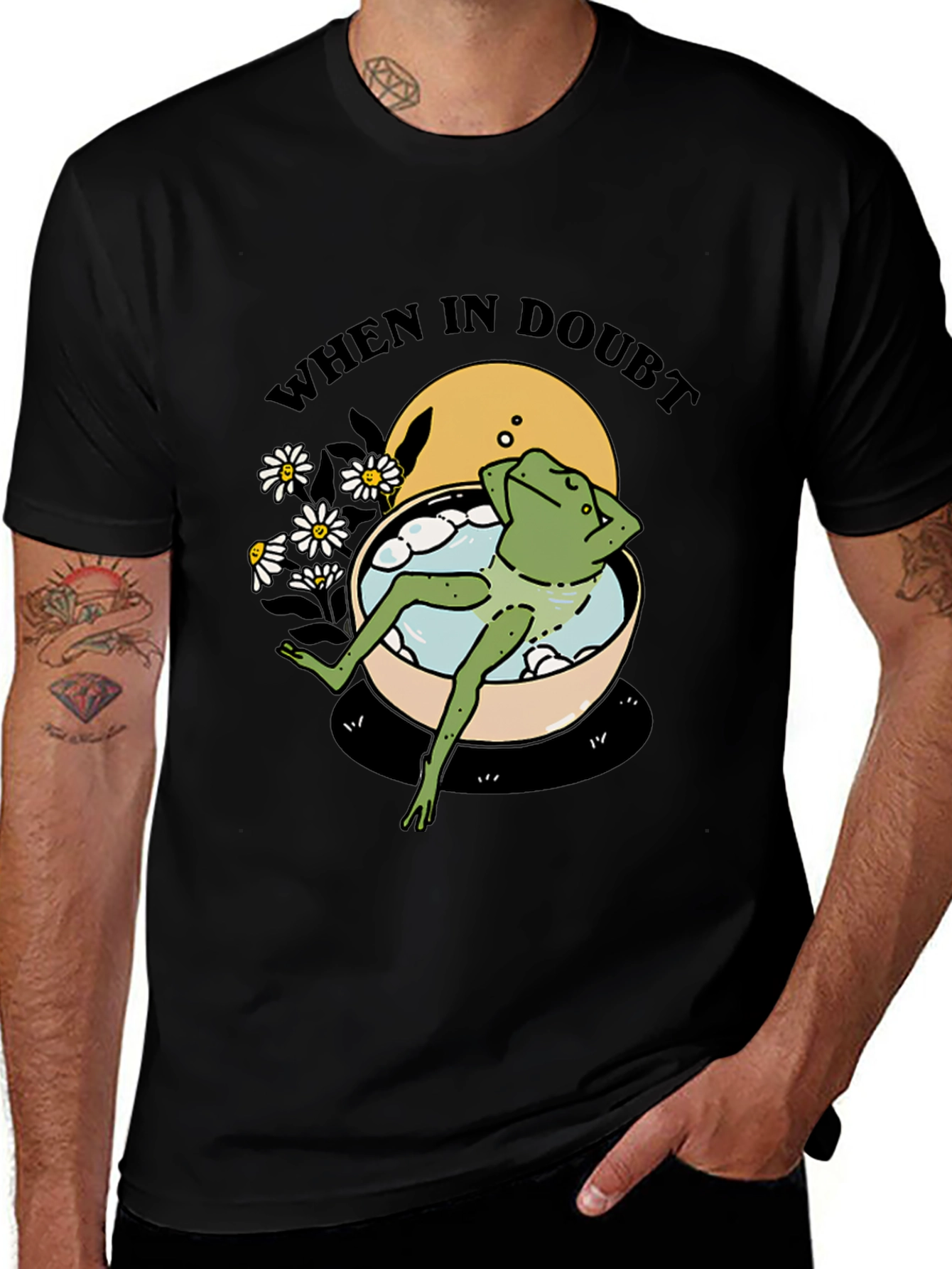 Variant 7 of Relaxing Frog T-Shirt - When In Doubt Soak It Out