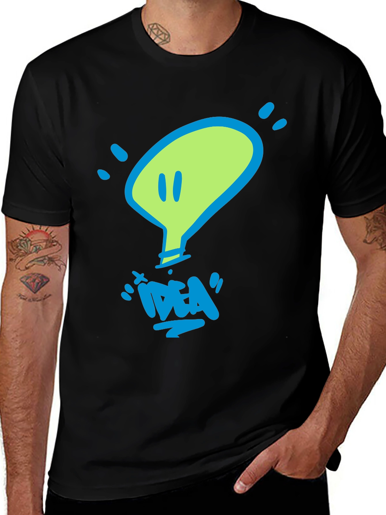 Variant 12 of Idea Lightbulb Graphic T-Shirt - Unisex Crew Neck