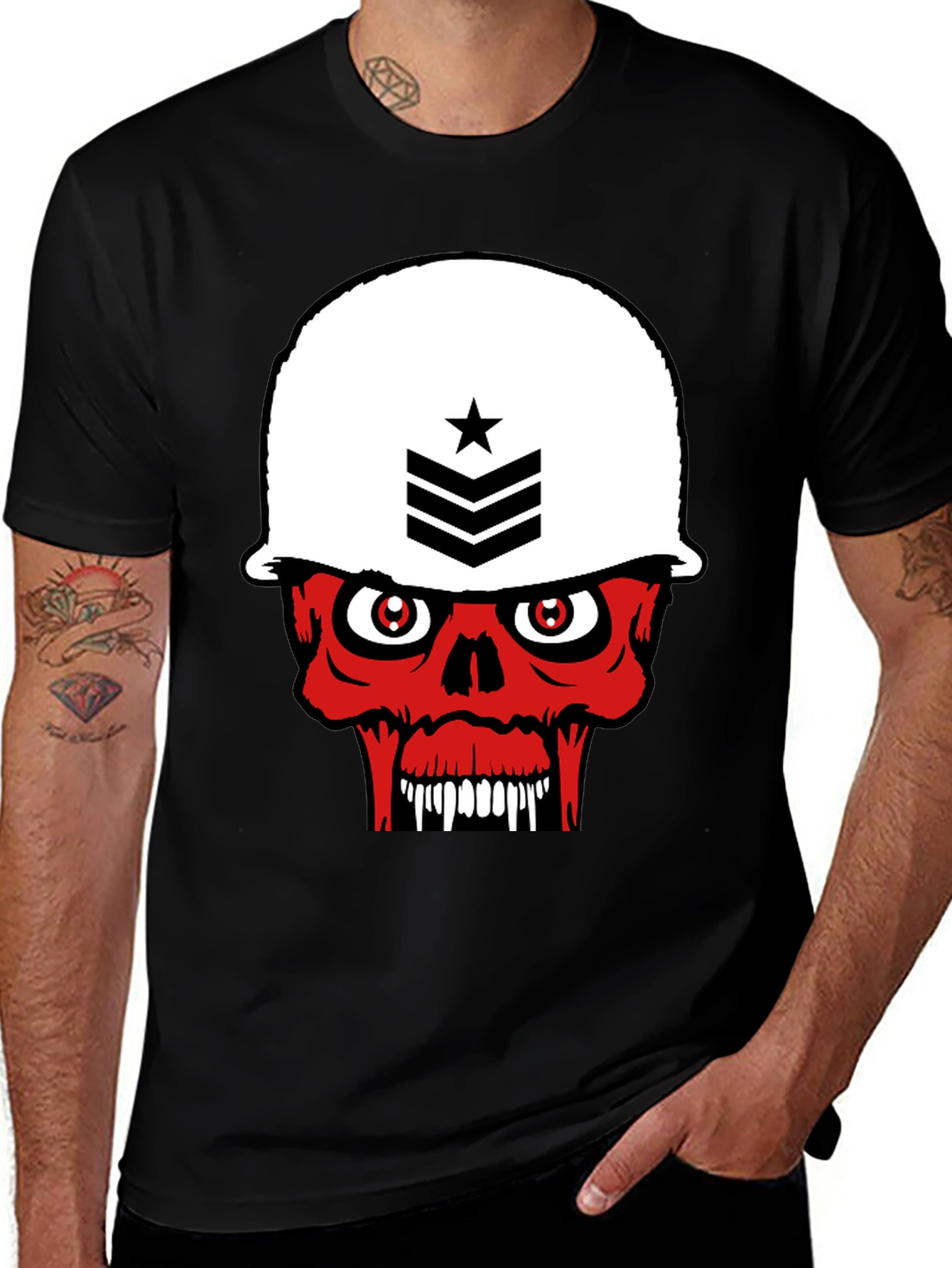 Variant 19 of Red Skull Soldier Graphic T-Shirt