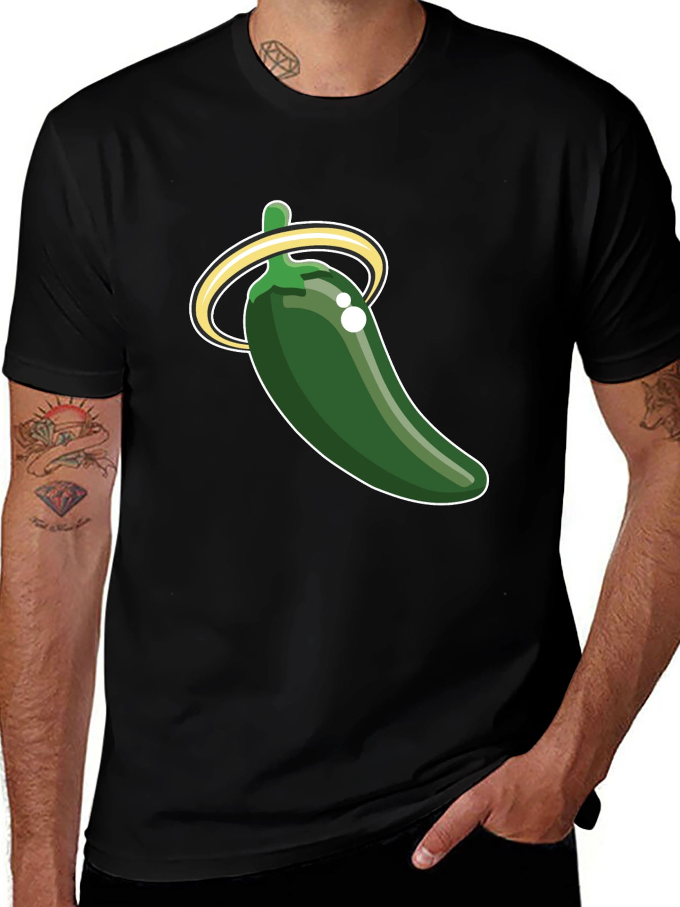 Variant 26 of Holy Jalapeno Black T-Shirt