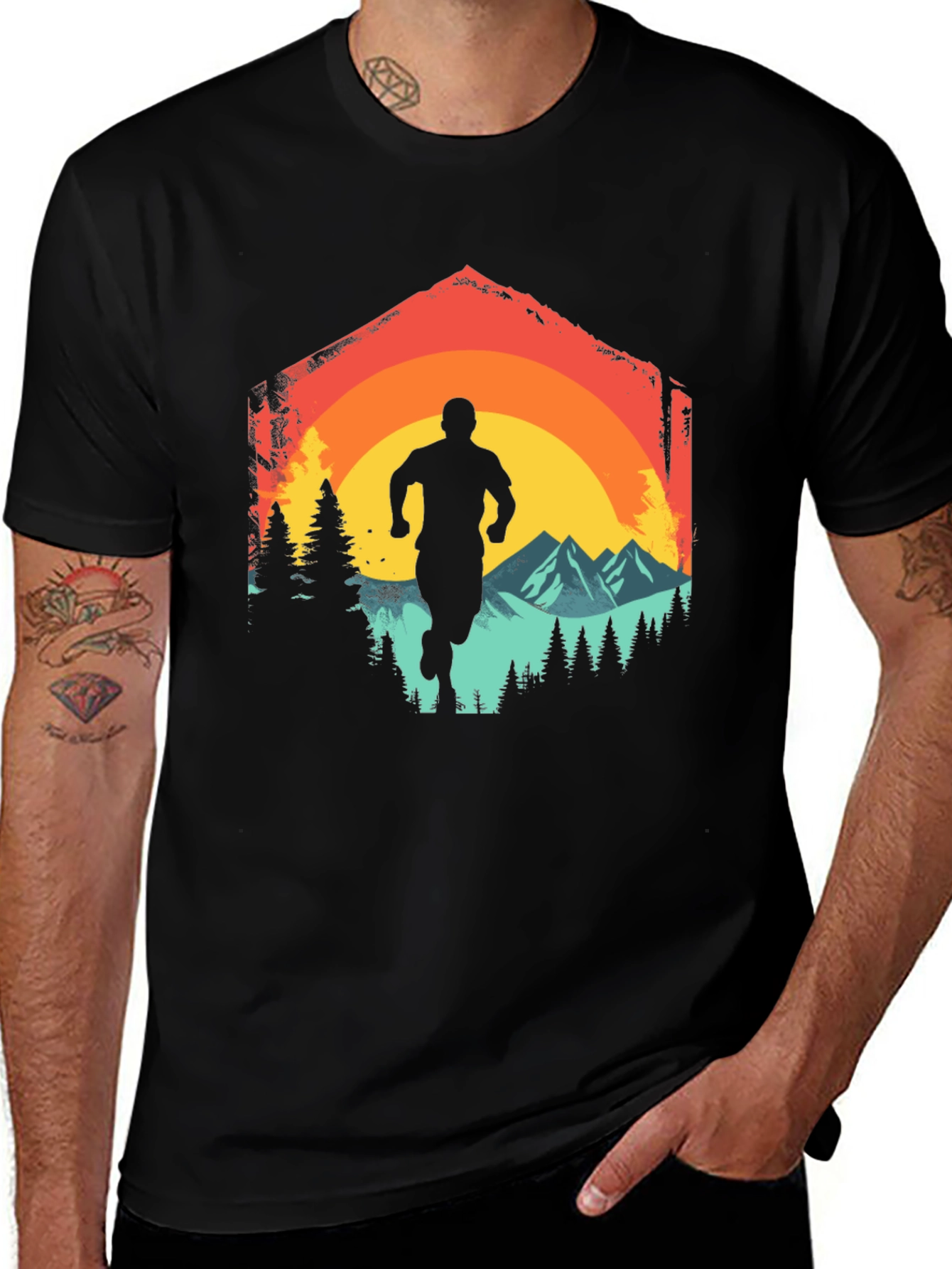 Variant 6 of Retro Runner Graphic Tee