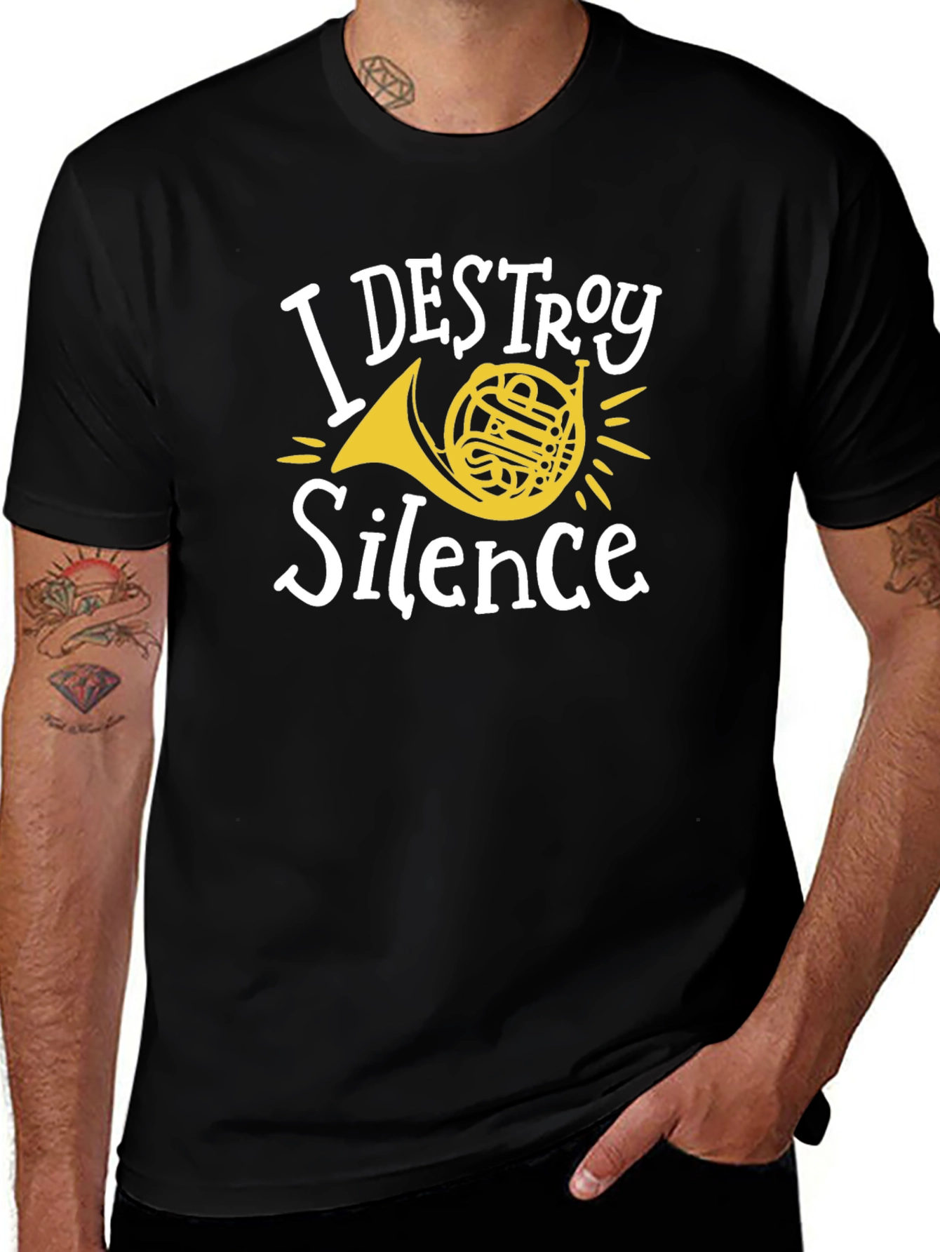 I Destroy Silence T-Shirt - Horn Player Tee