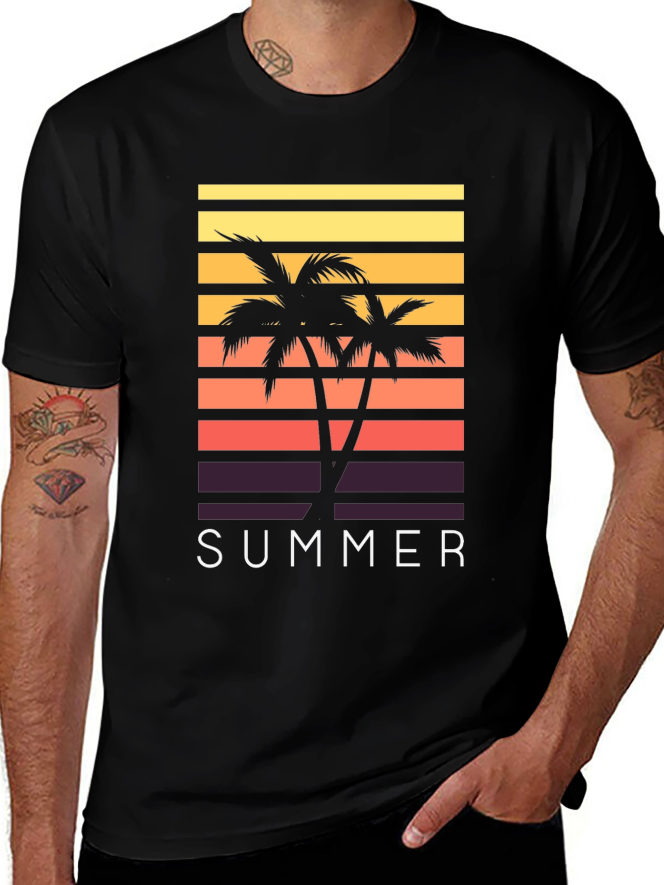 Variant 29 of Summer Palm Tree Graphic T-Shirt