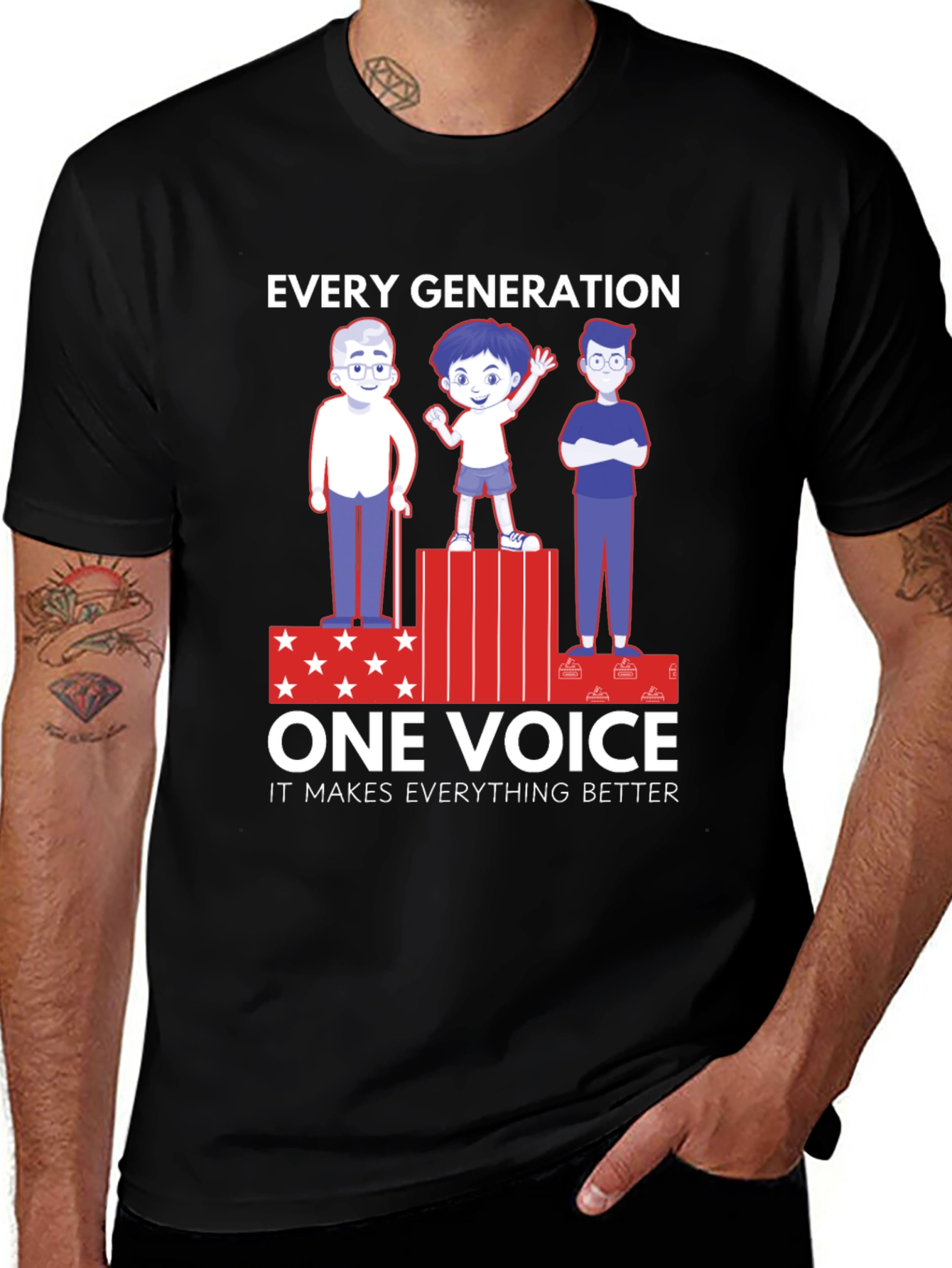 Variant 4 of Every Generation One Voice T-Shirt