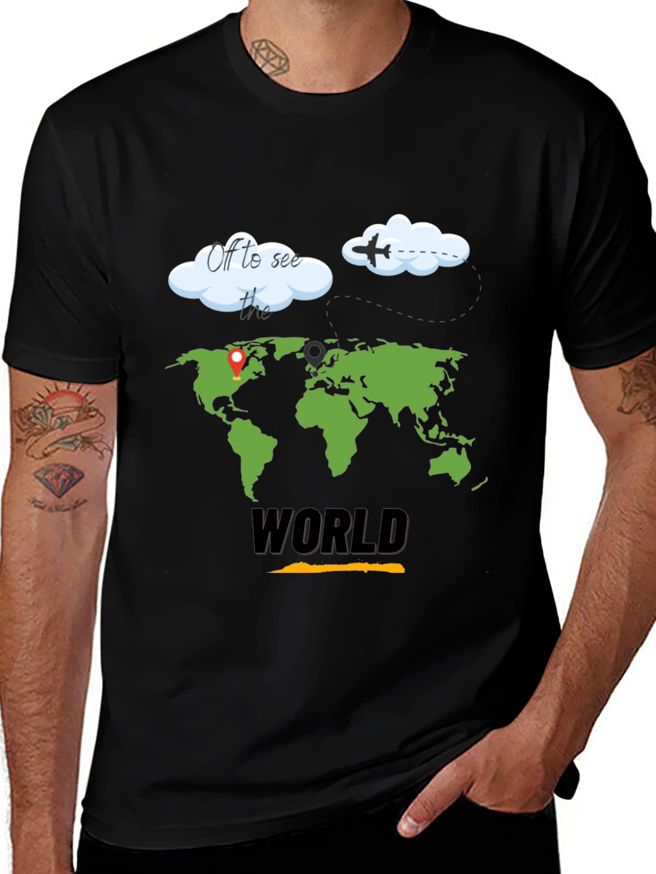 Variant 12 of World Travel T-Shirt - Adventure Awaits!