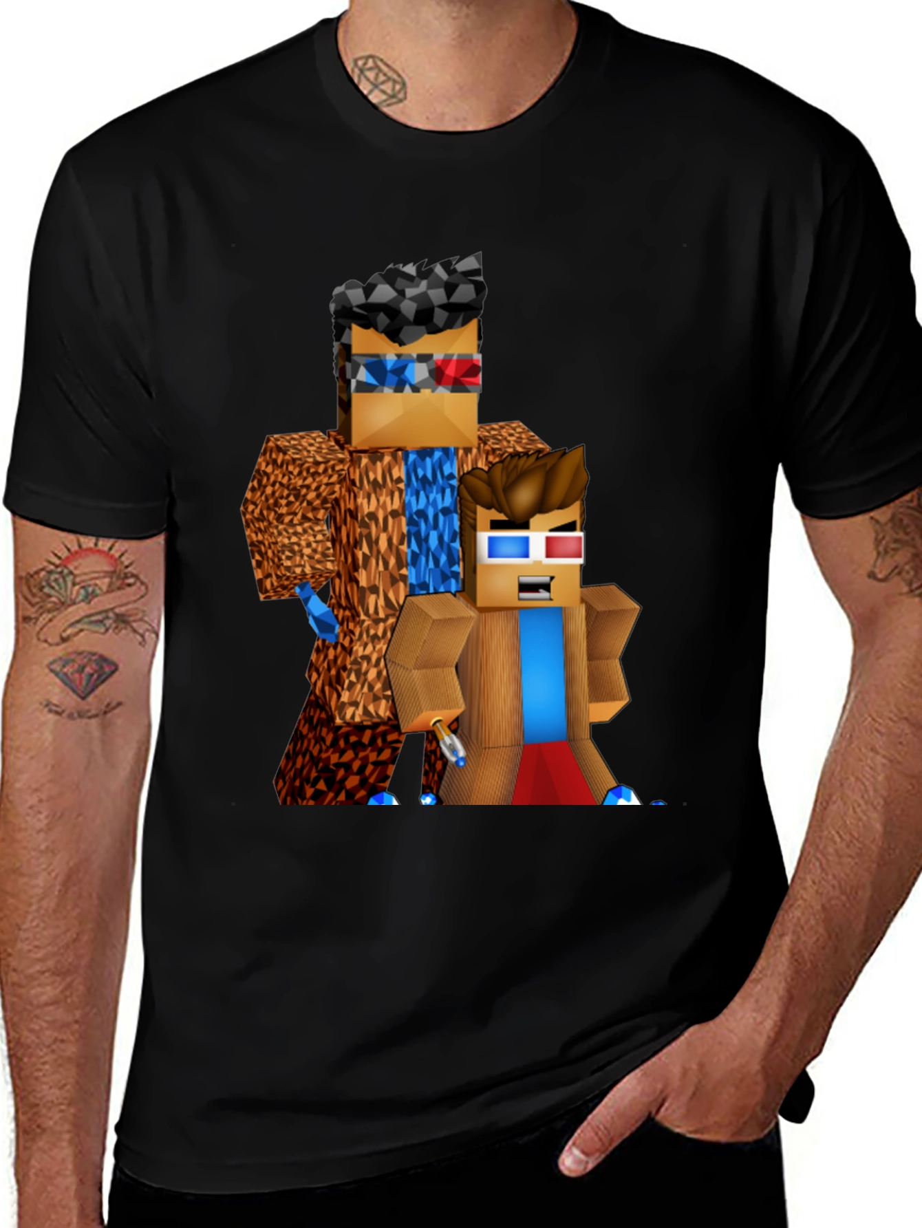 Minecraft Style Character Graphic Tee