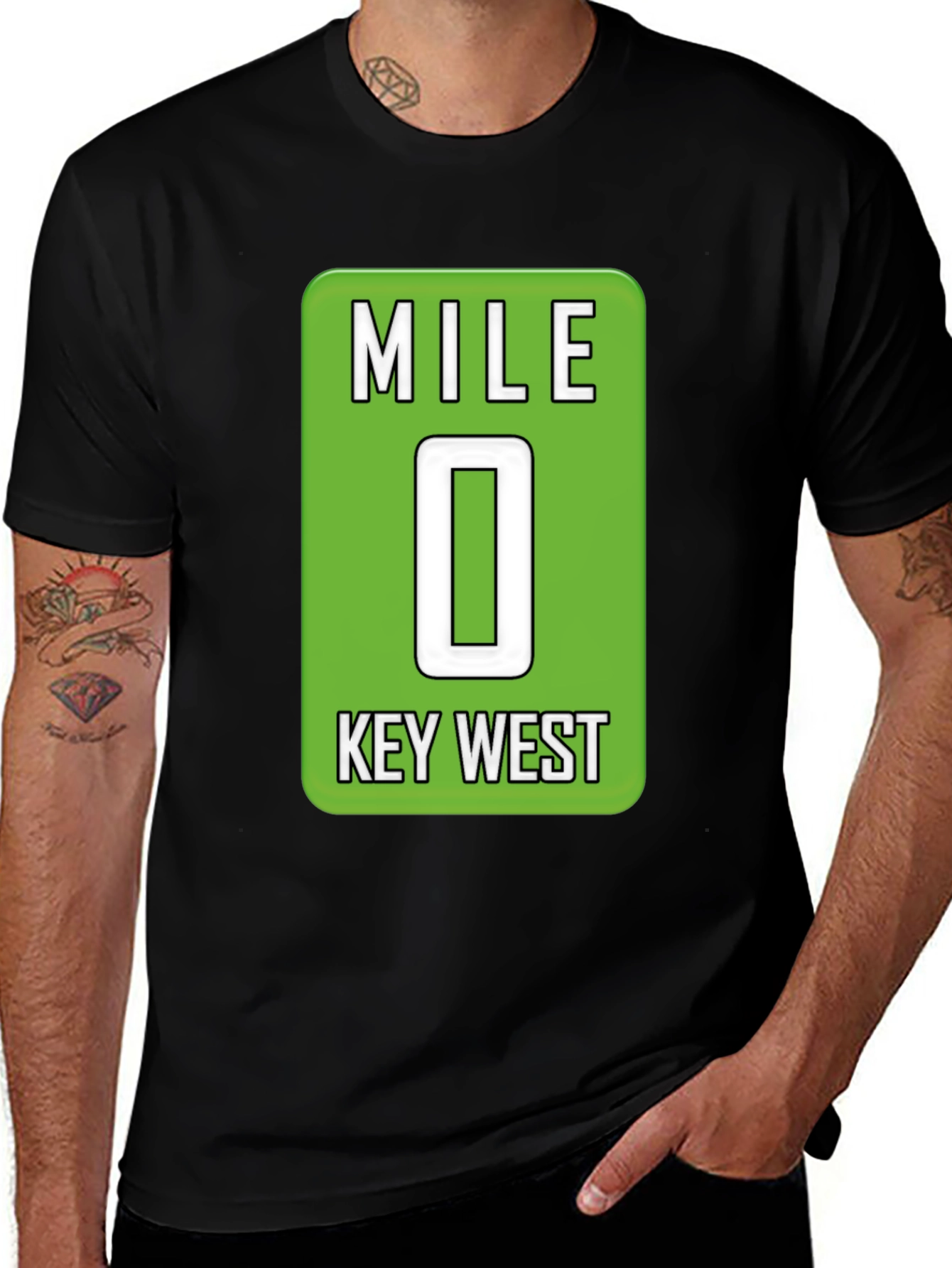 Mile 0 Key West T-Shirt - Black