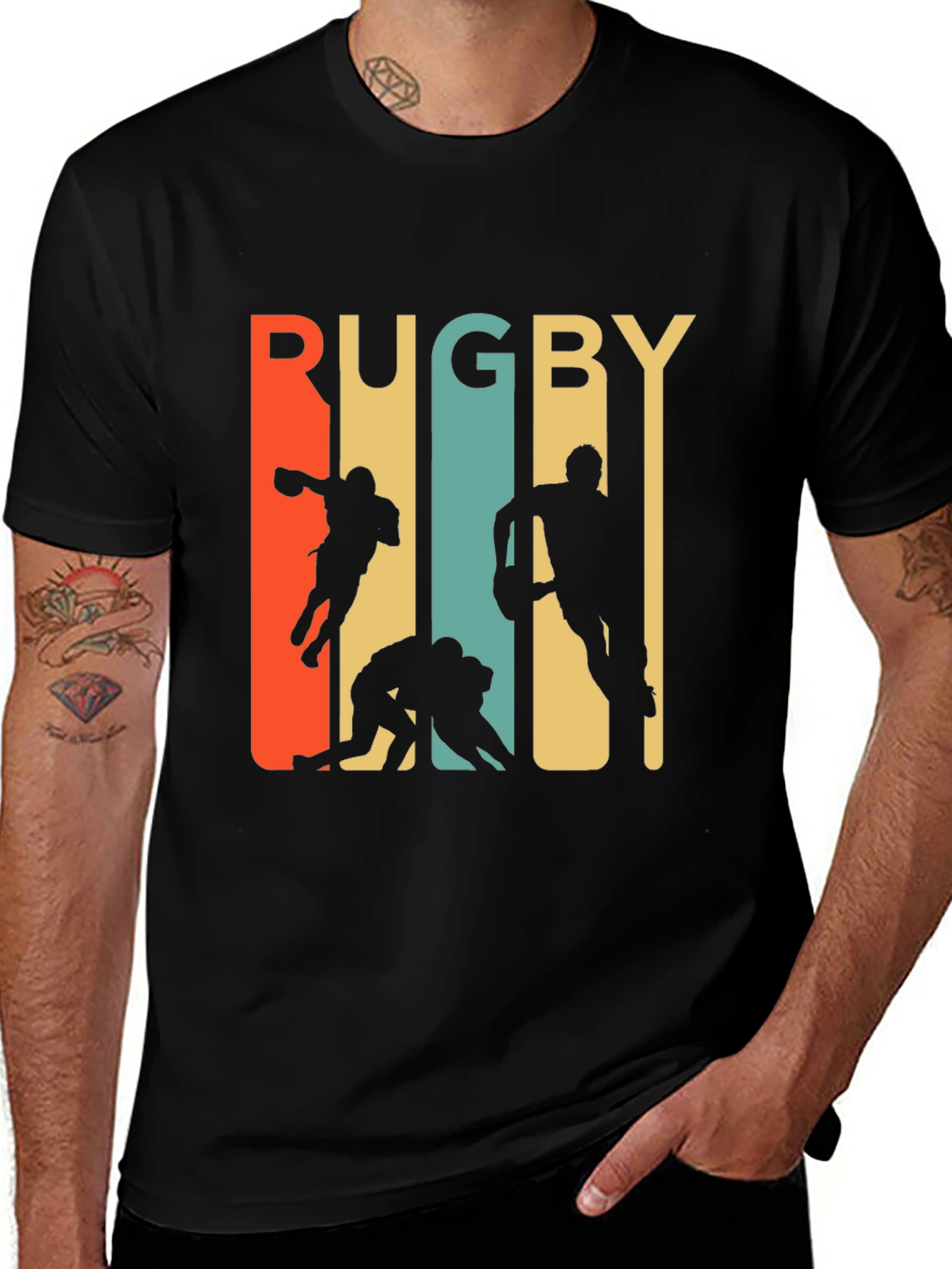 Variant 2 of Retro Rugby T-Shirt - Vintage Style Graphic Tee