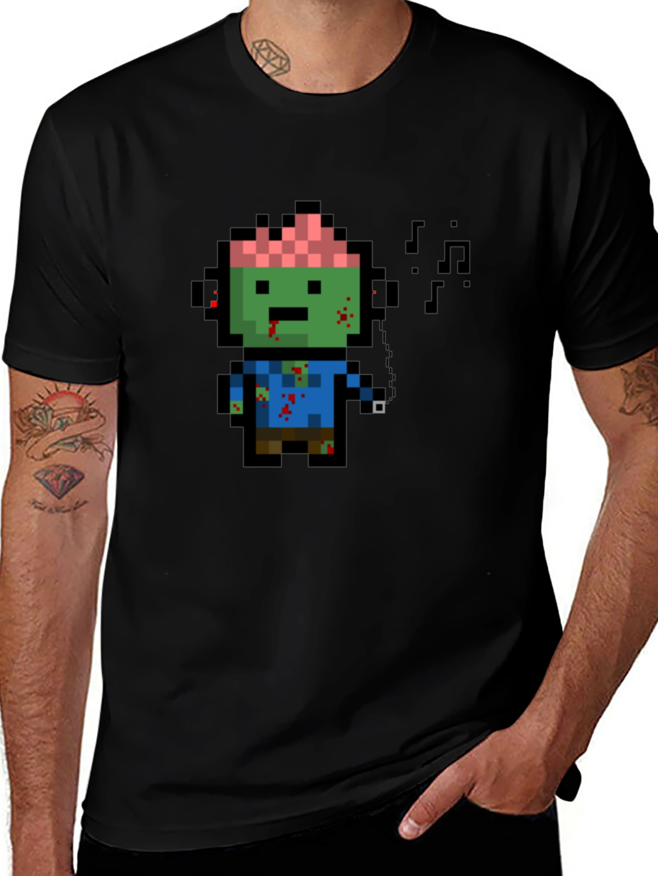 Pixel Zombie T-Shirt - Retro Gamer Style