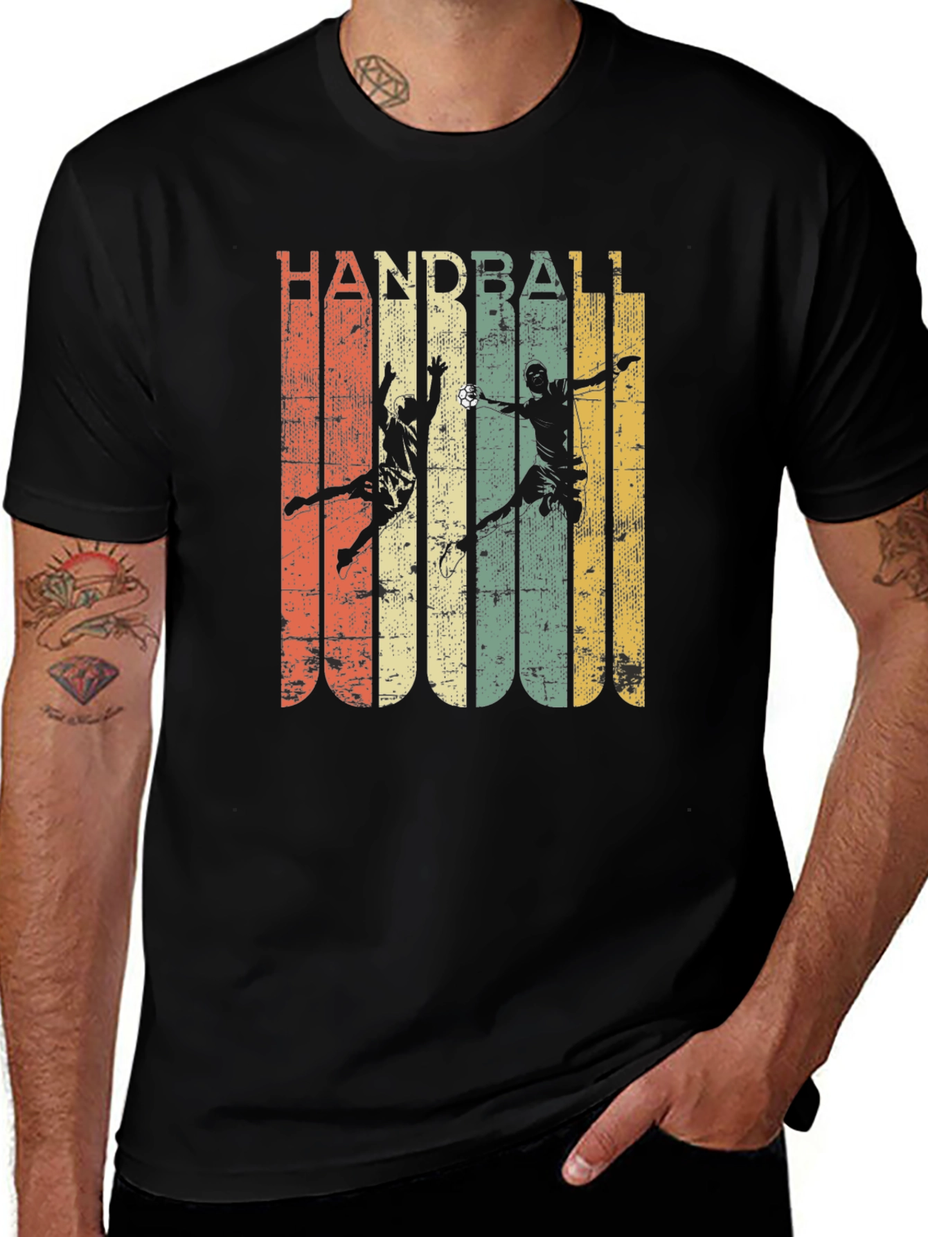 Variant 10 of Vintage Handball Graphic Tee - Retro Sport T-Shirt