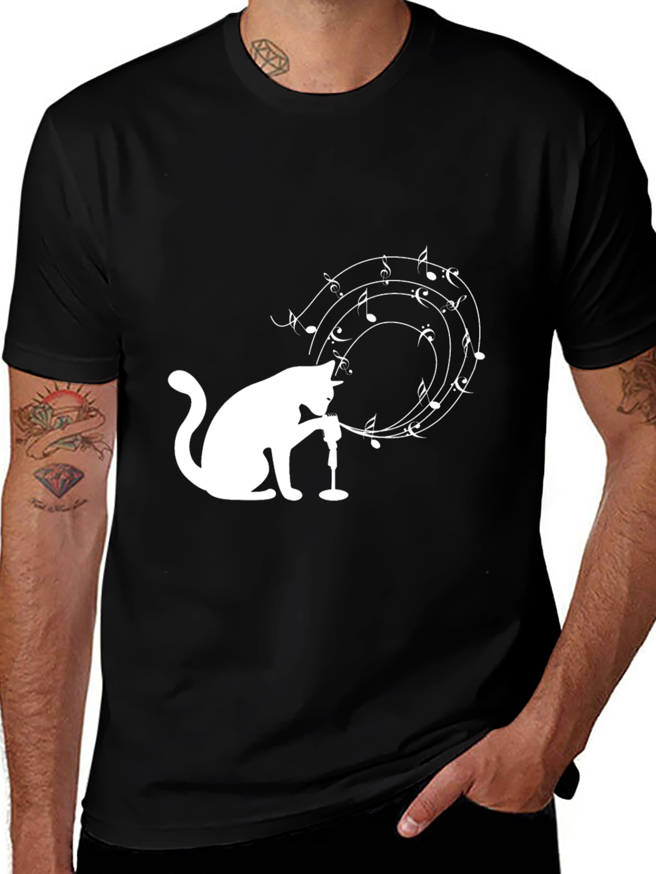 Variant 18 of Musical Cat T-Shirt - Unique Graphic Tee