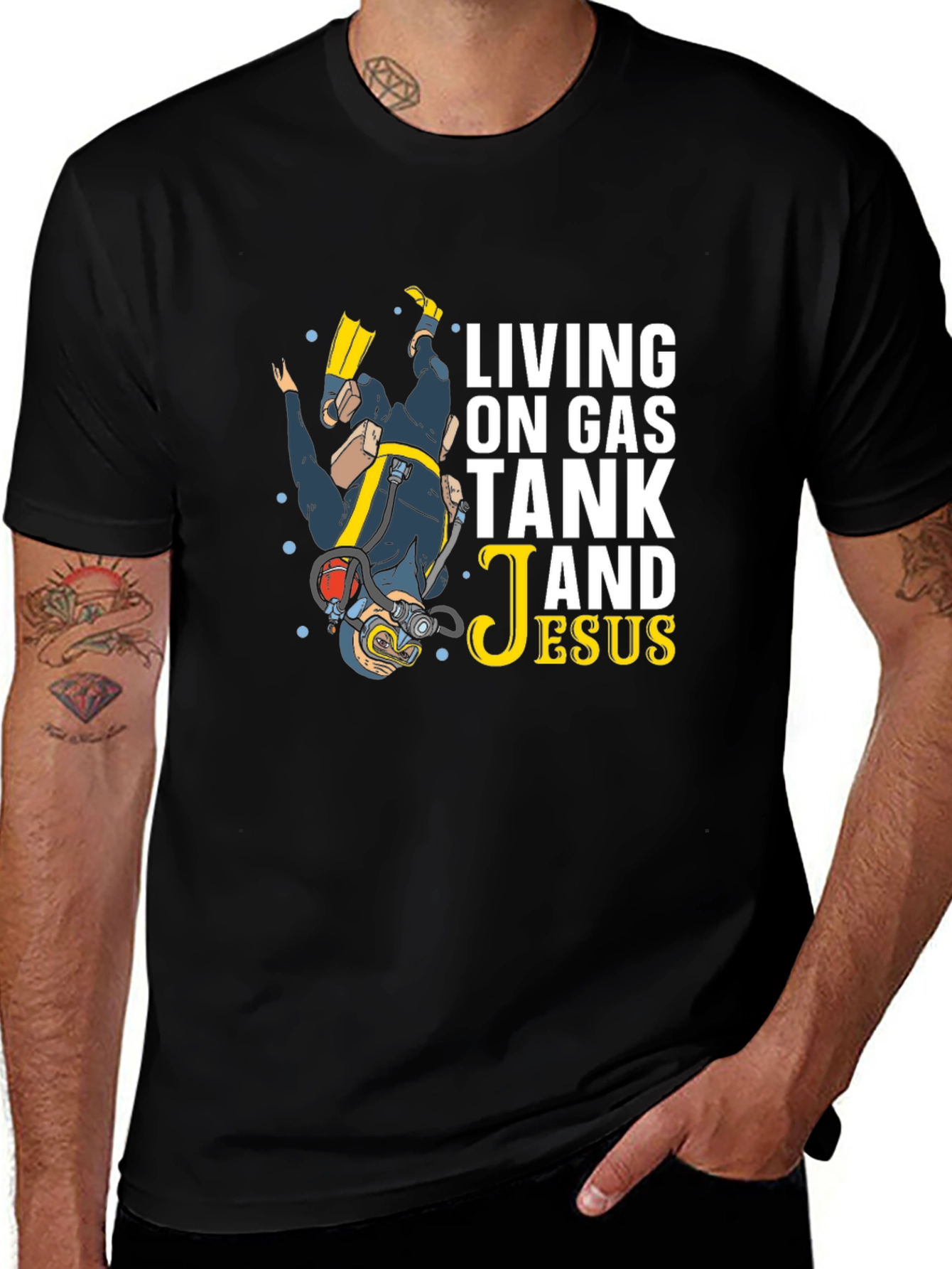 Variant 22 of Living on Gas Tank and Jesus T-Shirt