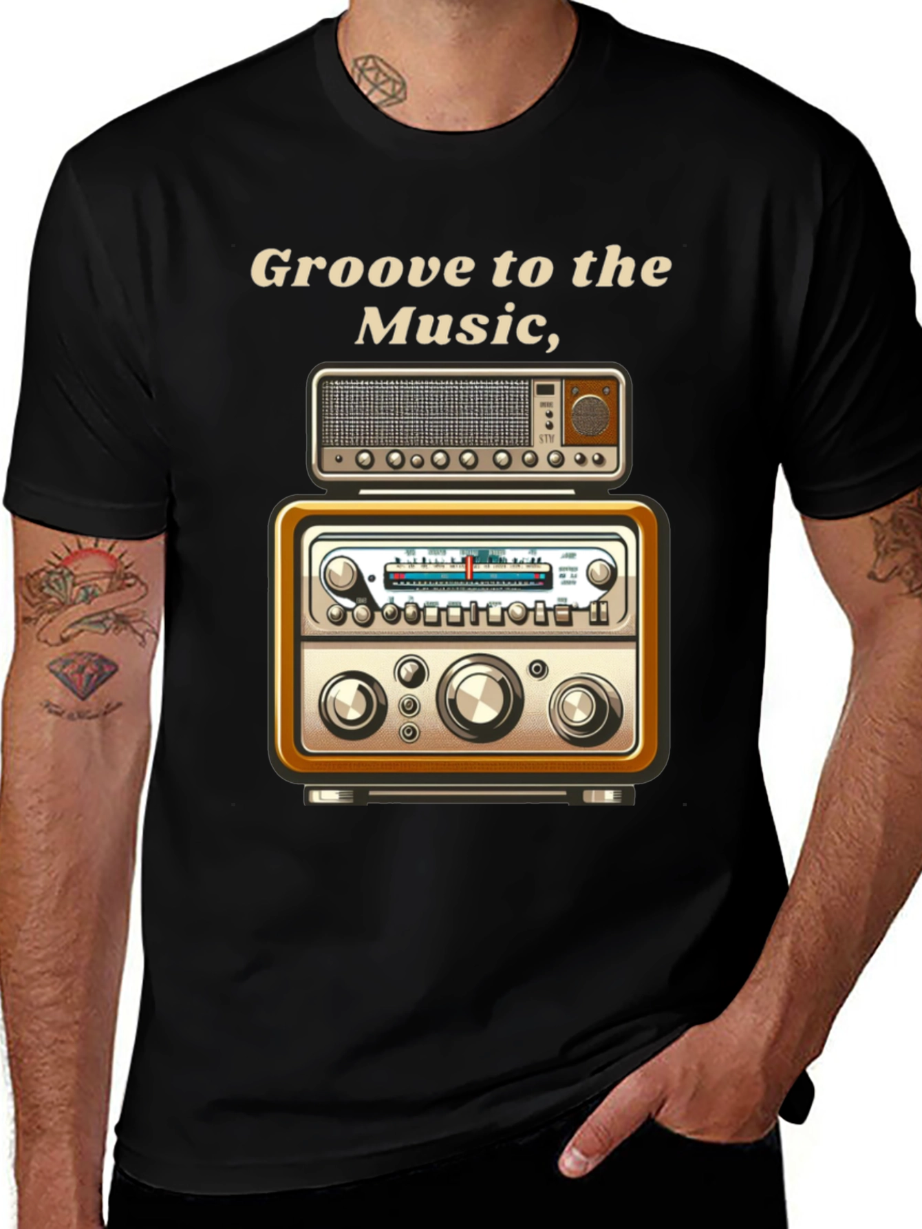 Variant 5 of Groove to the Music Retro Radio Graphic Tee
