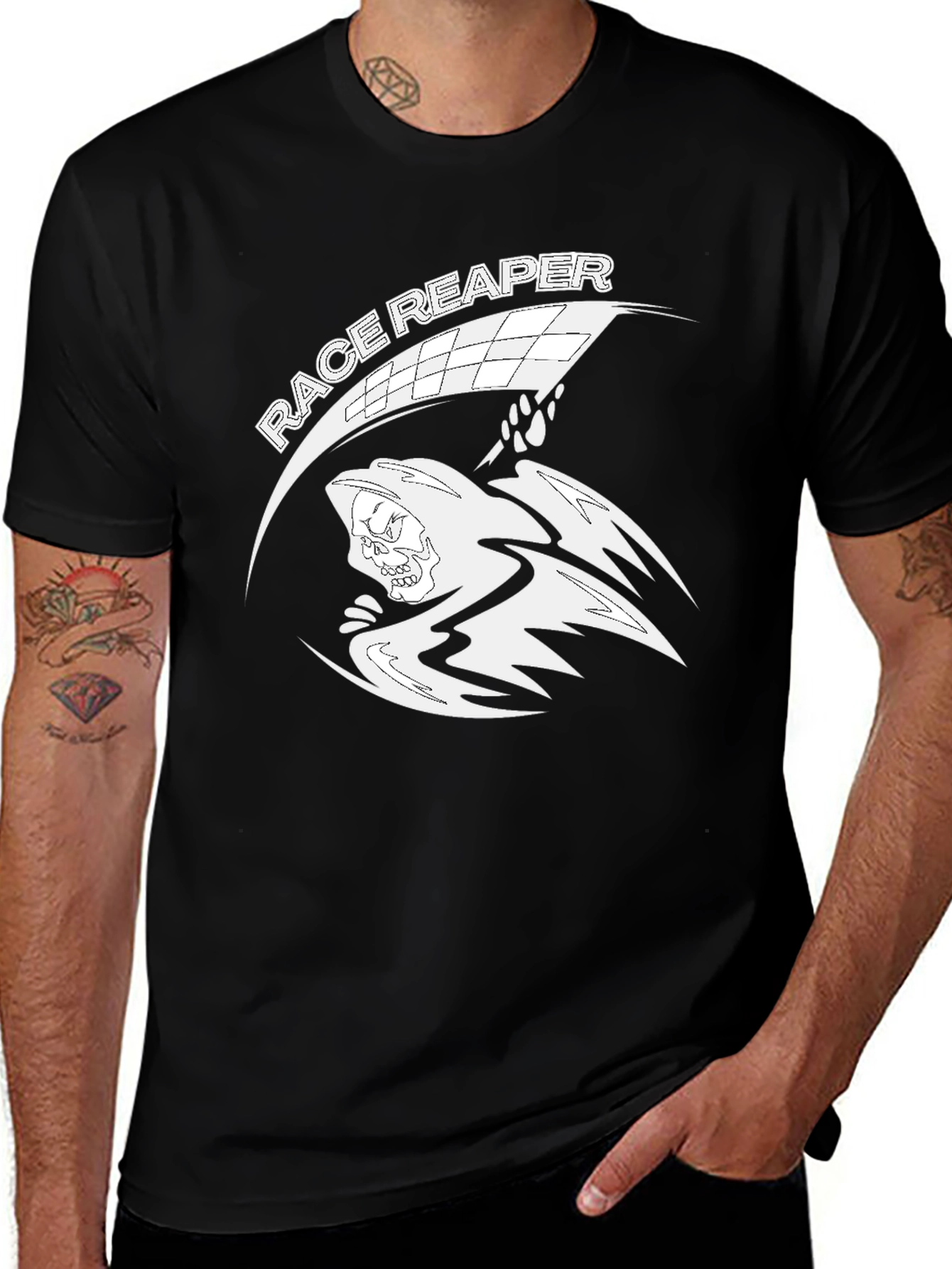 Race Reaper T-Shirt - Black, Graphic Tee