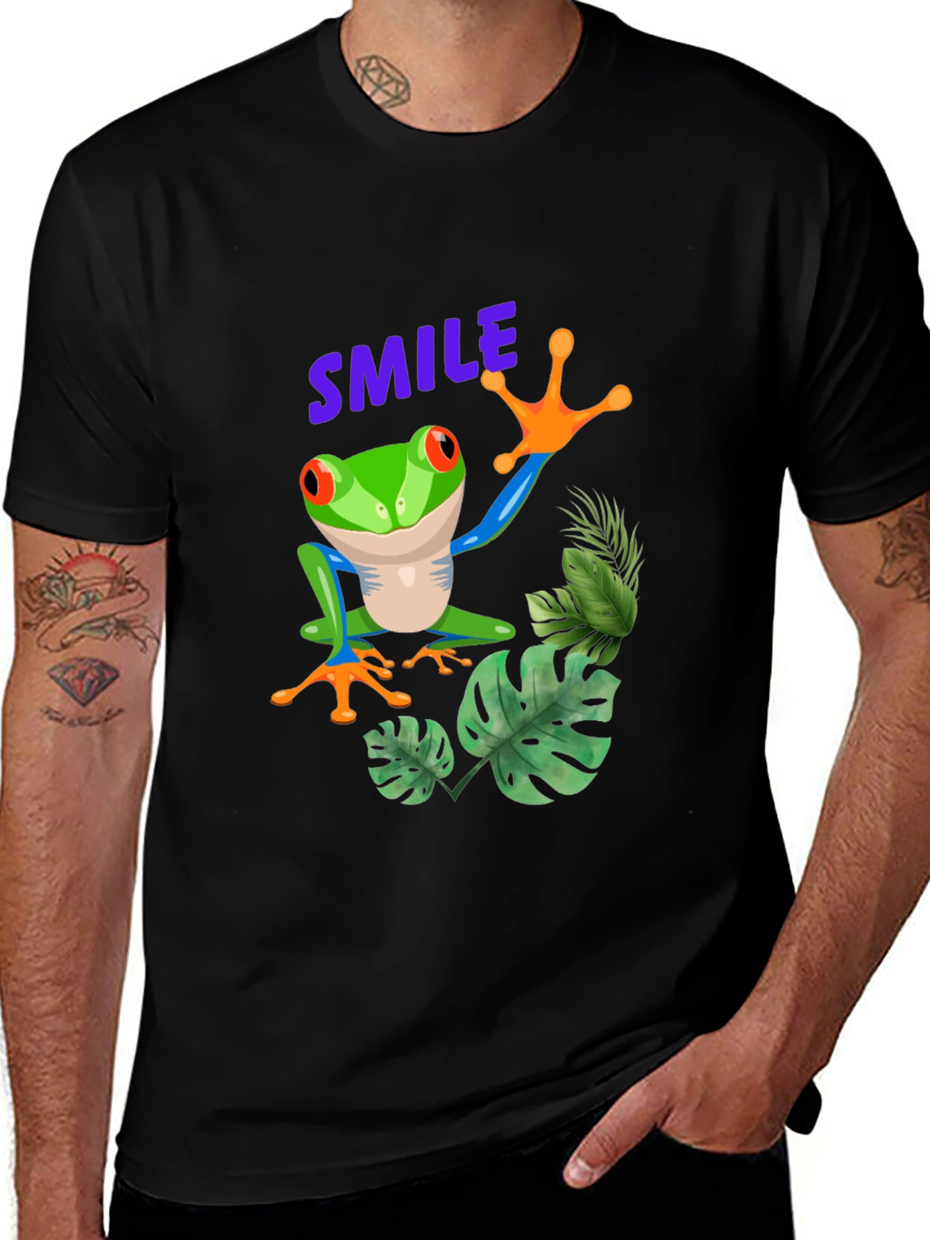 Variant 17 of Smile Frog Graphic Tee - Stylish and Fun!