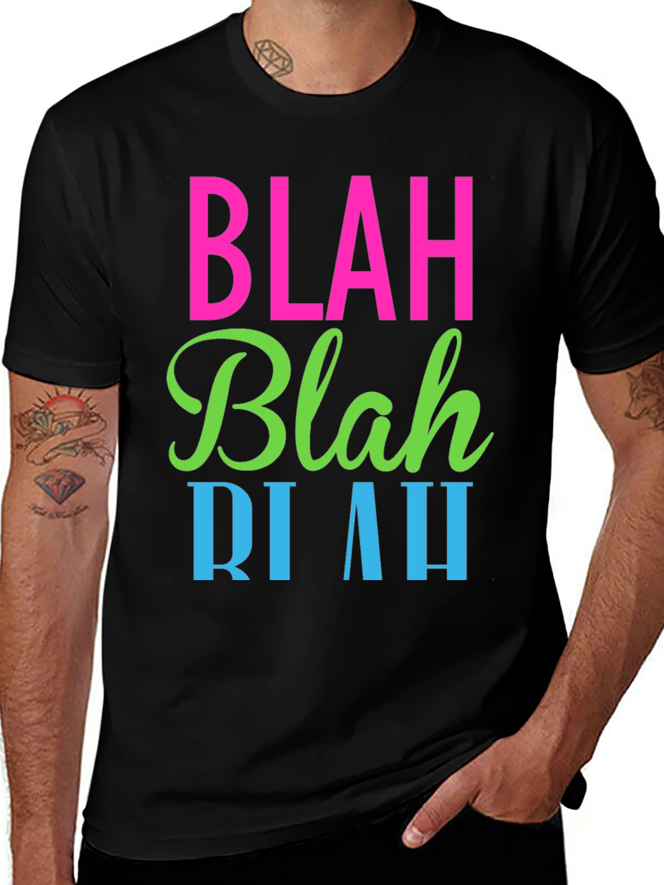 Blah T-Shirt - Bold Colorful Graphic Tee