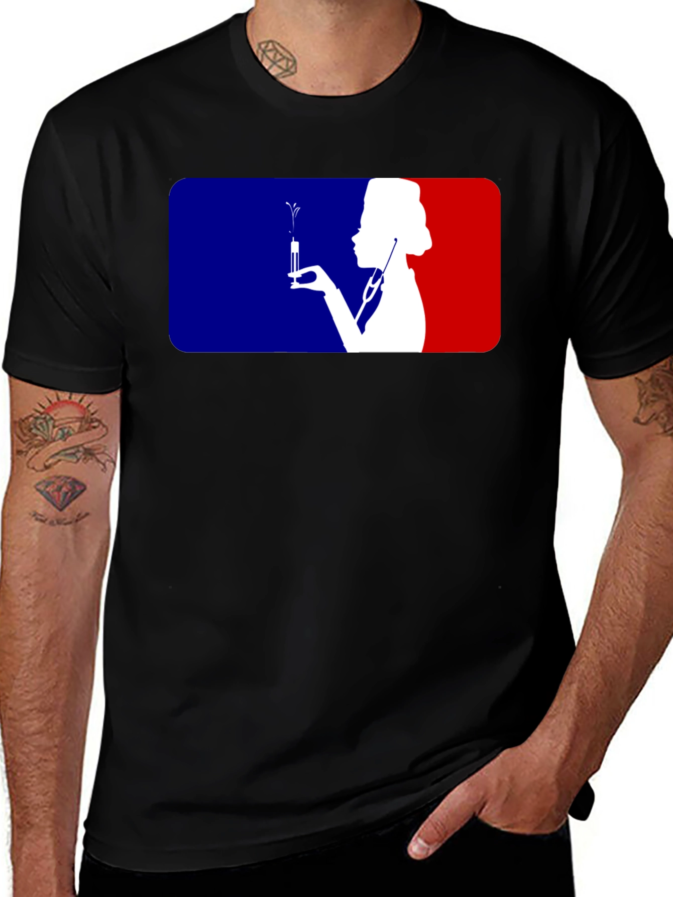 Variant 23 of Nurse Injection Silhouette T-Shirt