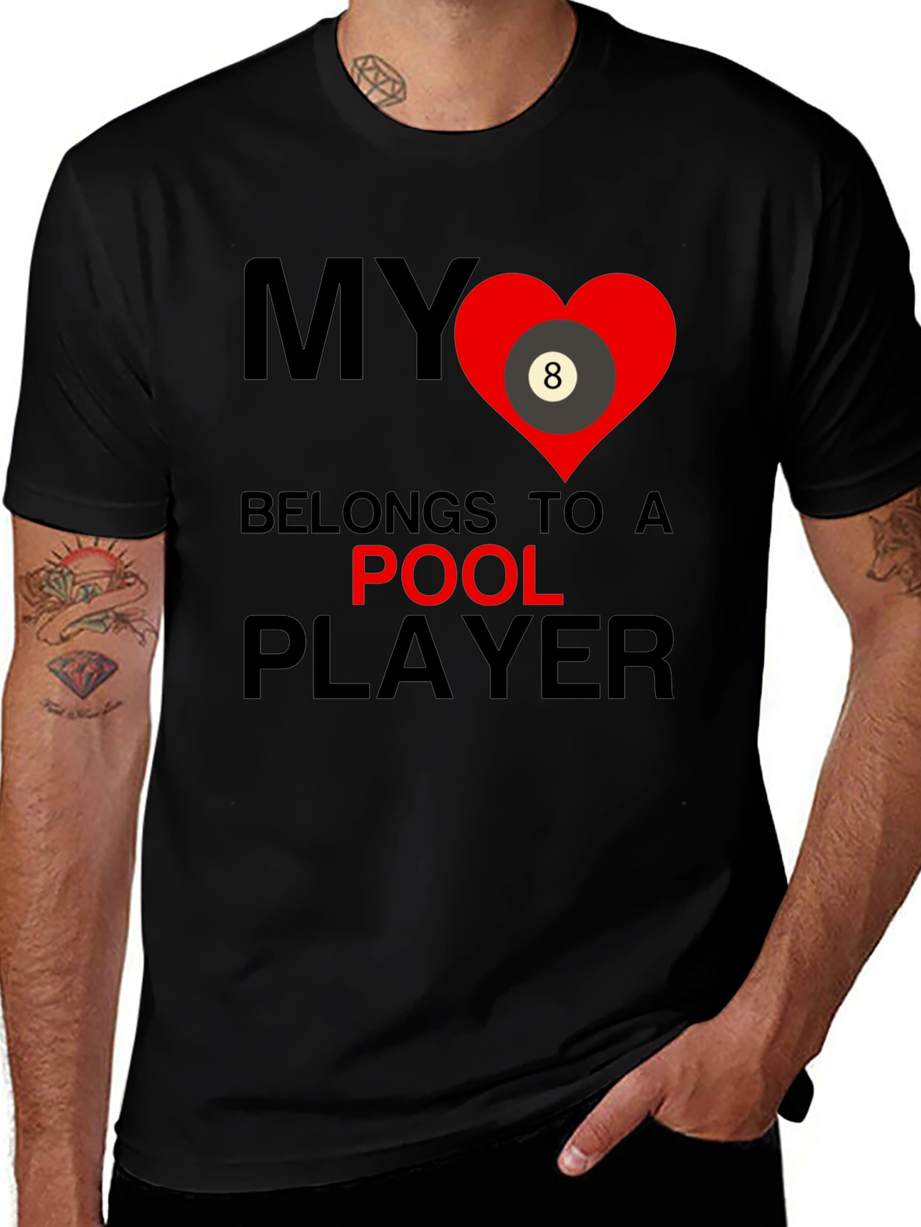 Variant 16 of My Heart Belongs to a Pool Player T-Shirt
