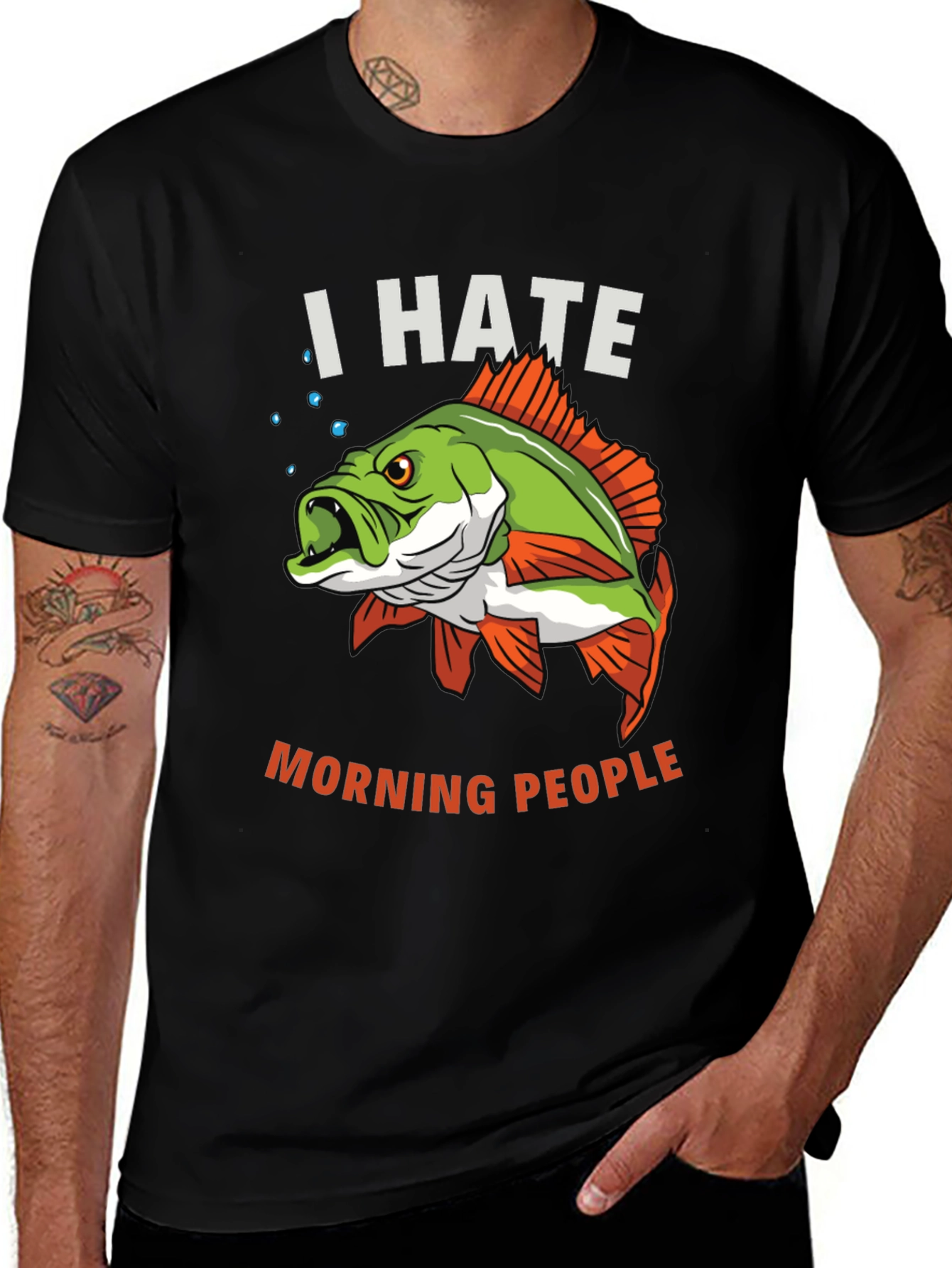 Variant 9 of I Hate Morning People Graphic Tee