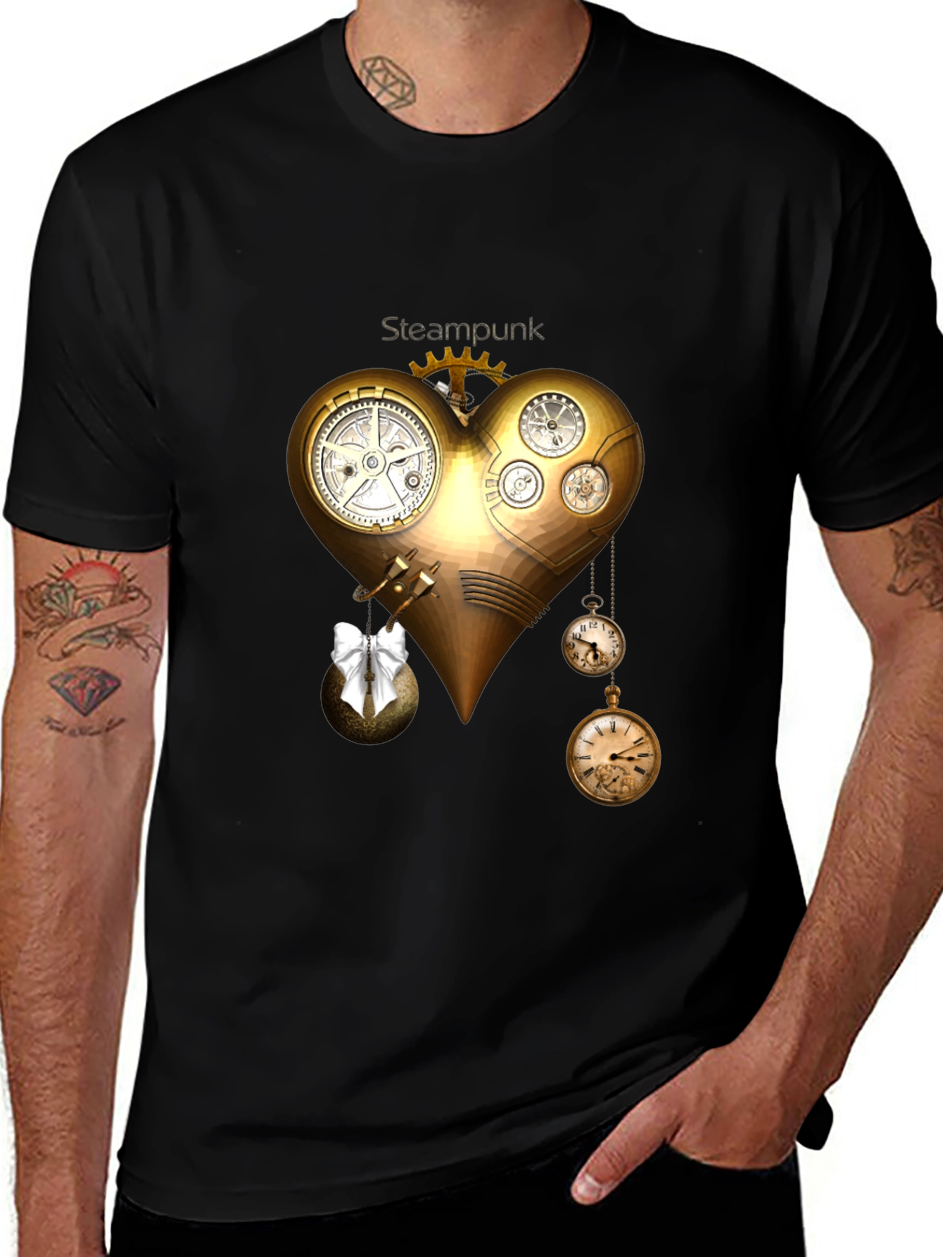 Variant 23 of Steampunk Heart Clockwork T-Shirt