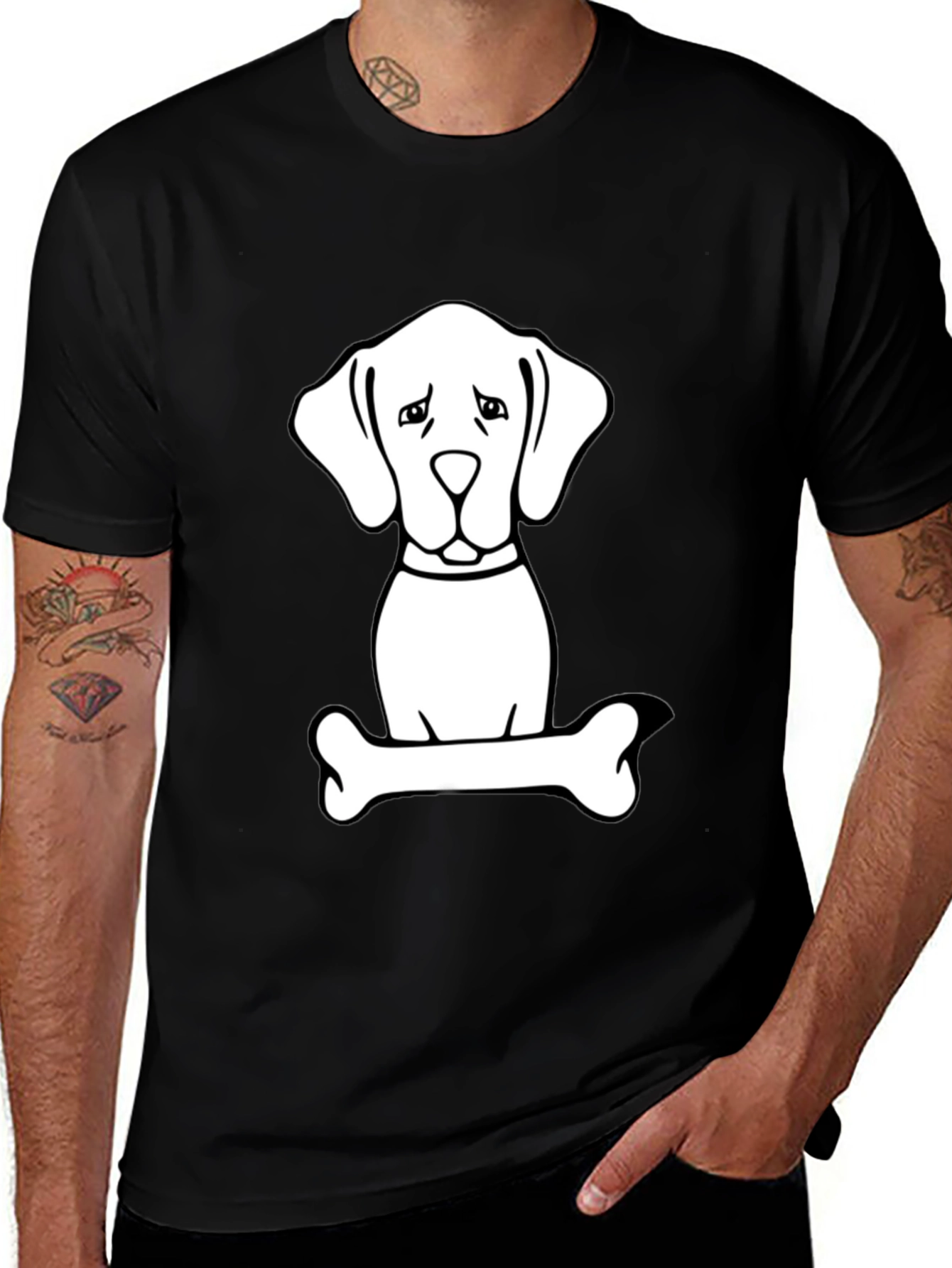 Variant 15 of Dog and Bone Graphic T-Shirt - Black