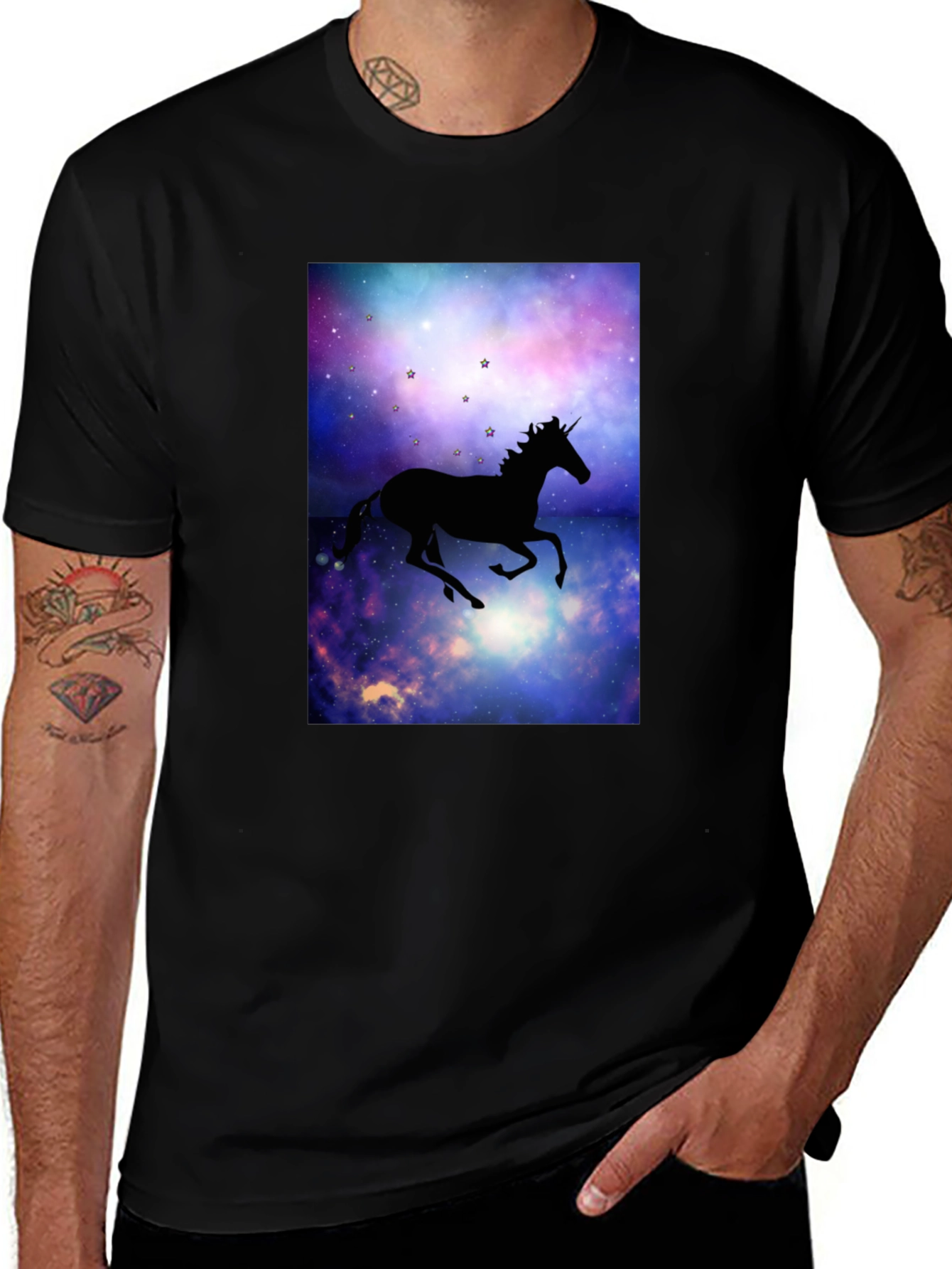 Unicorn Galaxy Graphic T-Shirt