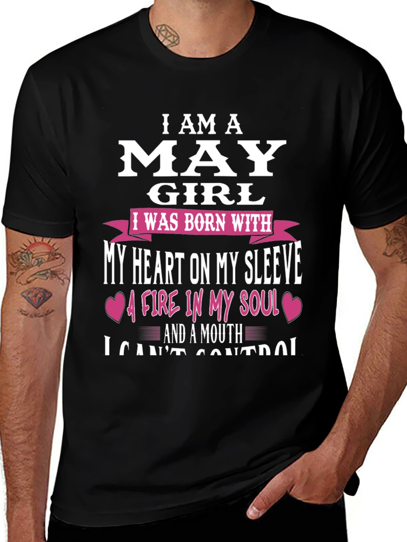 May Girl T-Shirt - Heart on Sleeve, Fire in Soul