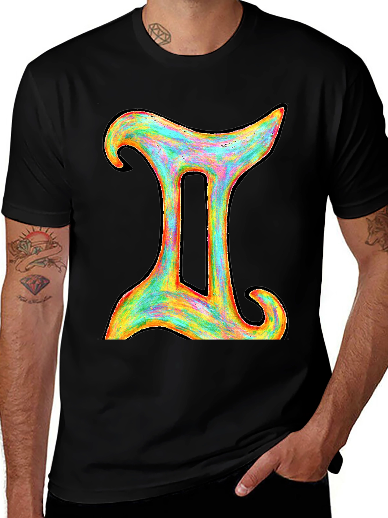 Gemini Zodiac T-Shirt - Colorful Horoscope Tee