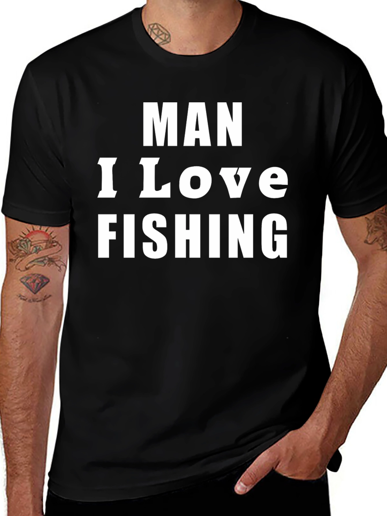 Variant 29 of Man I Love Fishing Graphic Tee