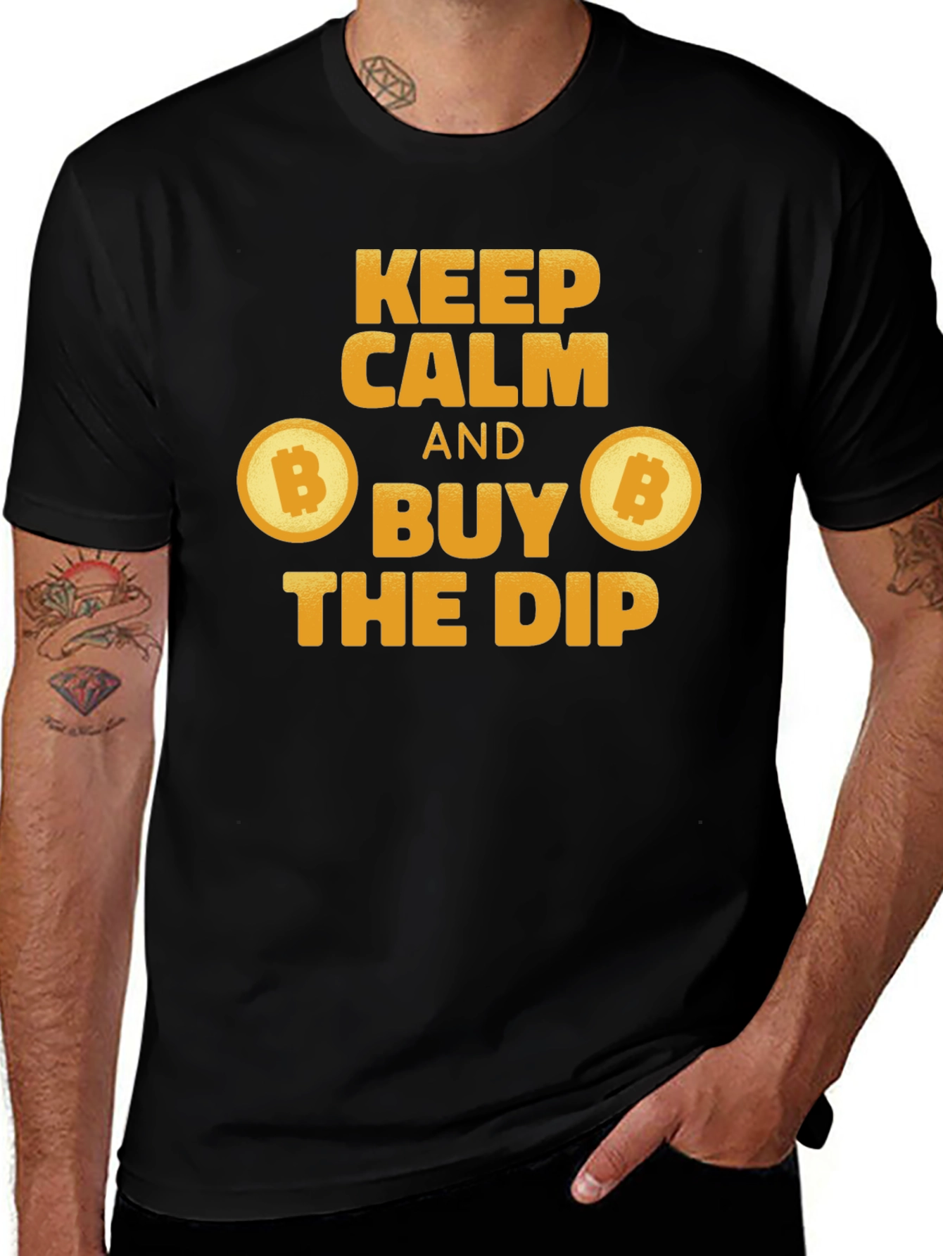 Keep Calm and Buy the Dip Bitcoin T-Shirt