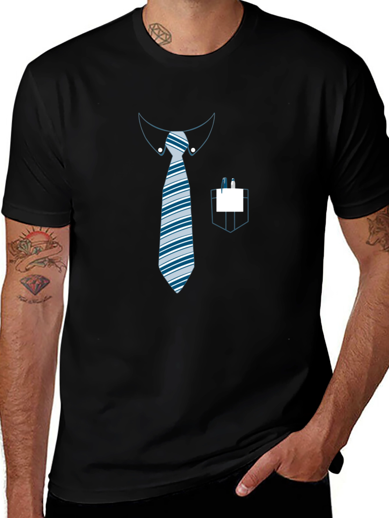 Variant 9 of Office Style Tie Graphic T-Shirt