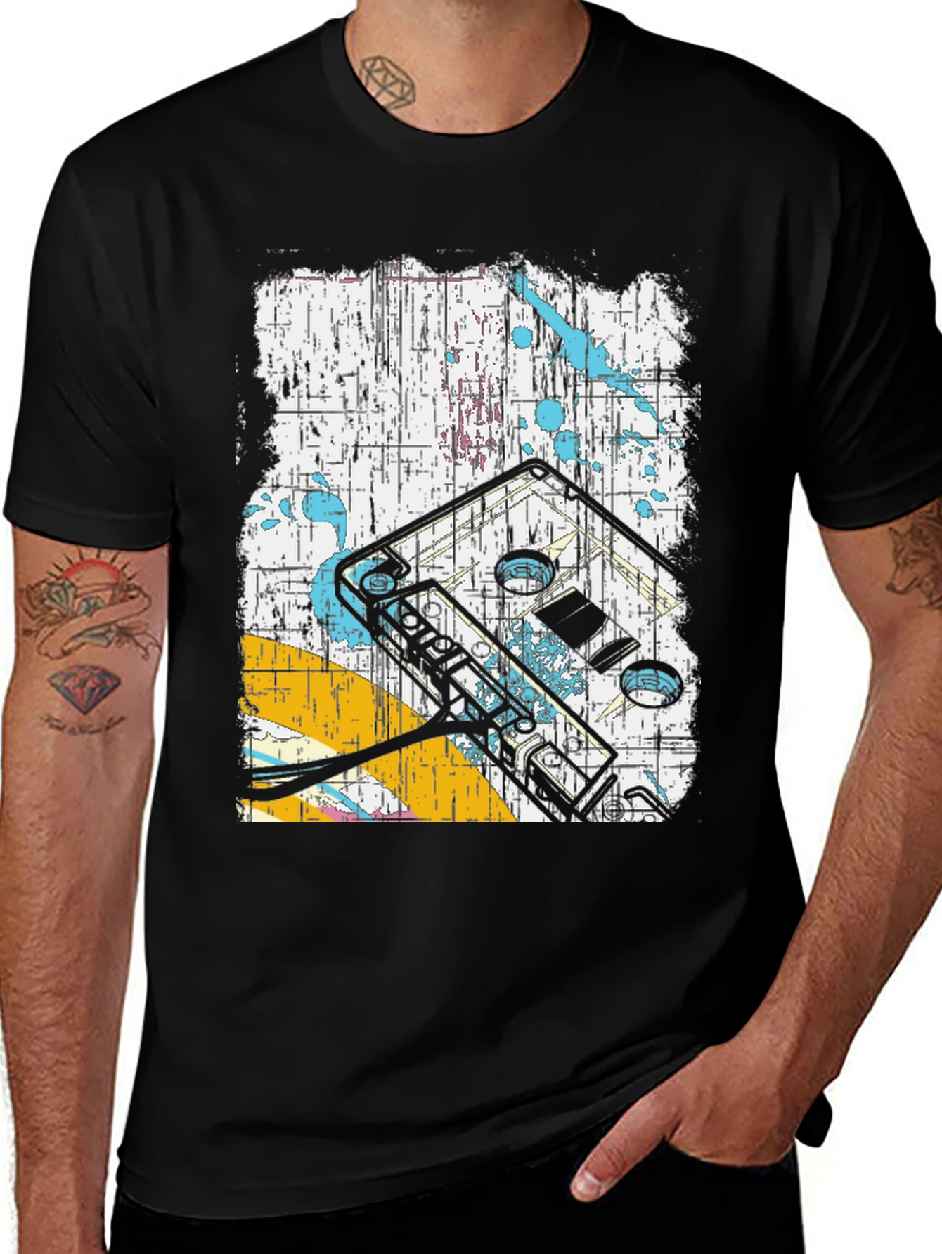 Variant 19 of Retro Cassette Tape Graphic T-Shirt - Vintage Music Lover Tee