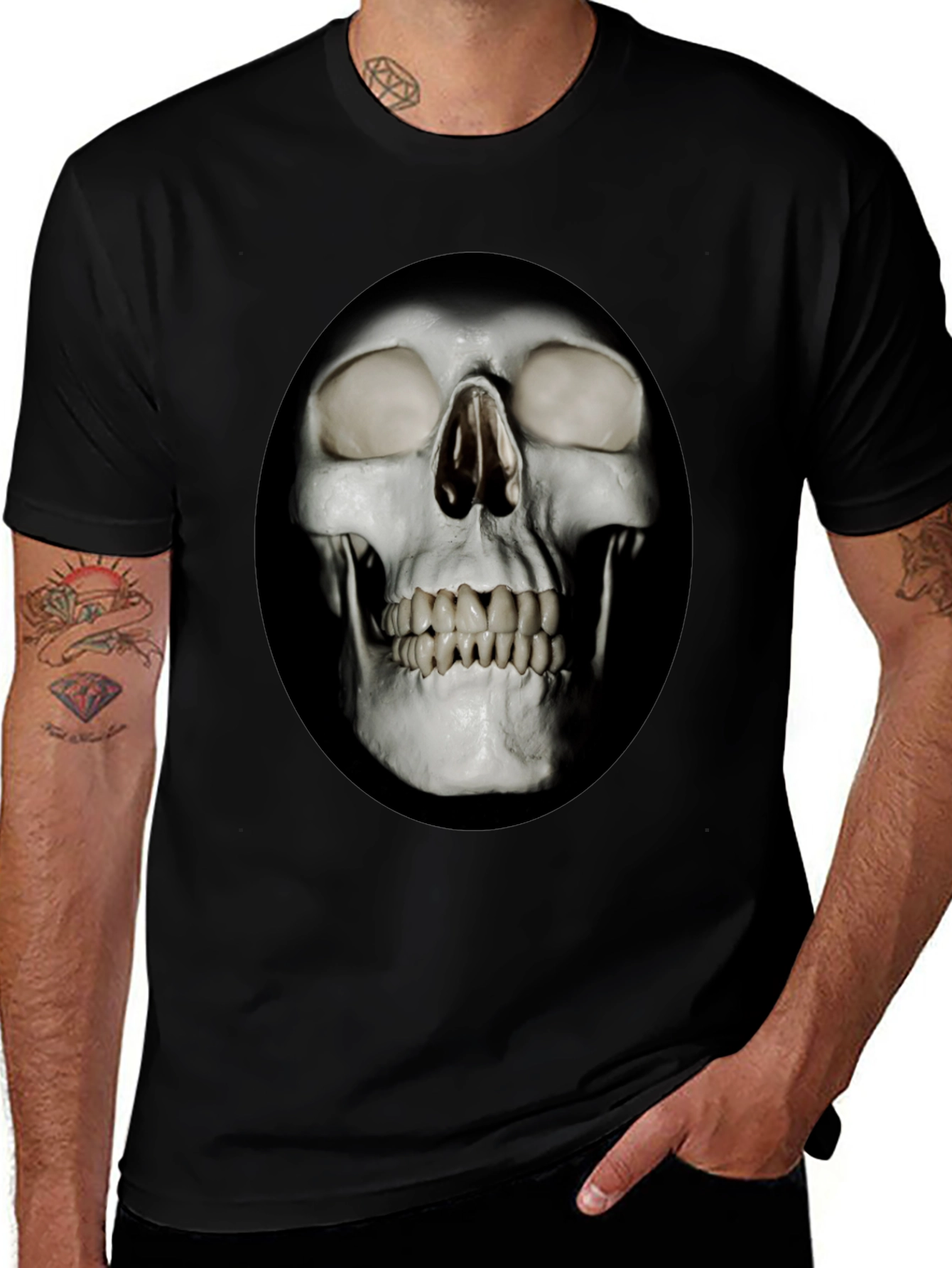 Variant 22 of Skull Graphic Black T-Shirt - Unique Design
