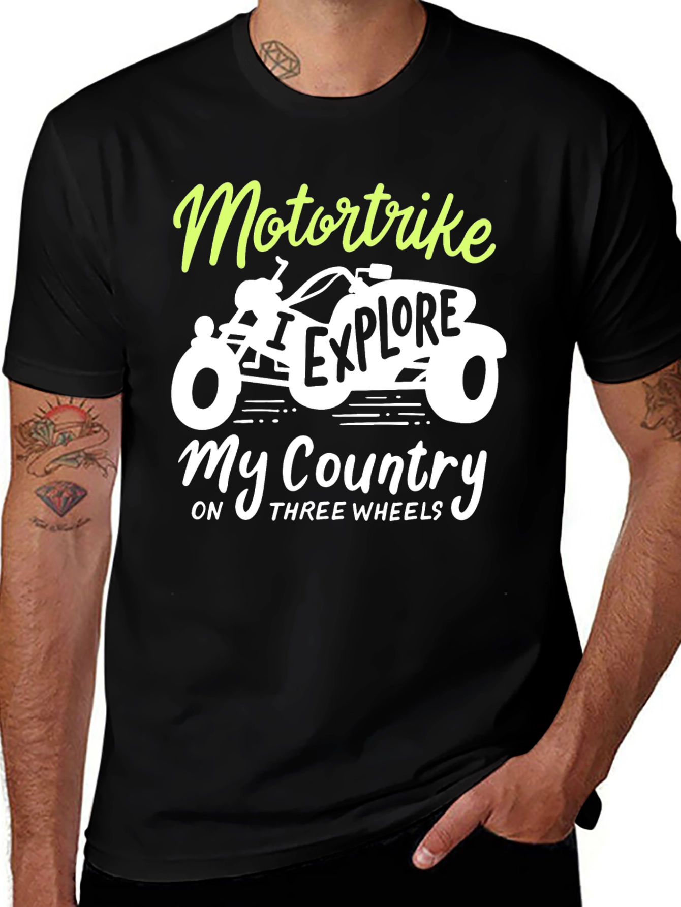 Variant 21 of Motortrike Explore My Country T-Shirt
