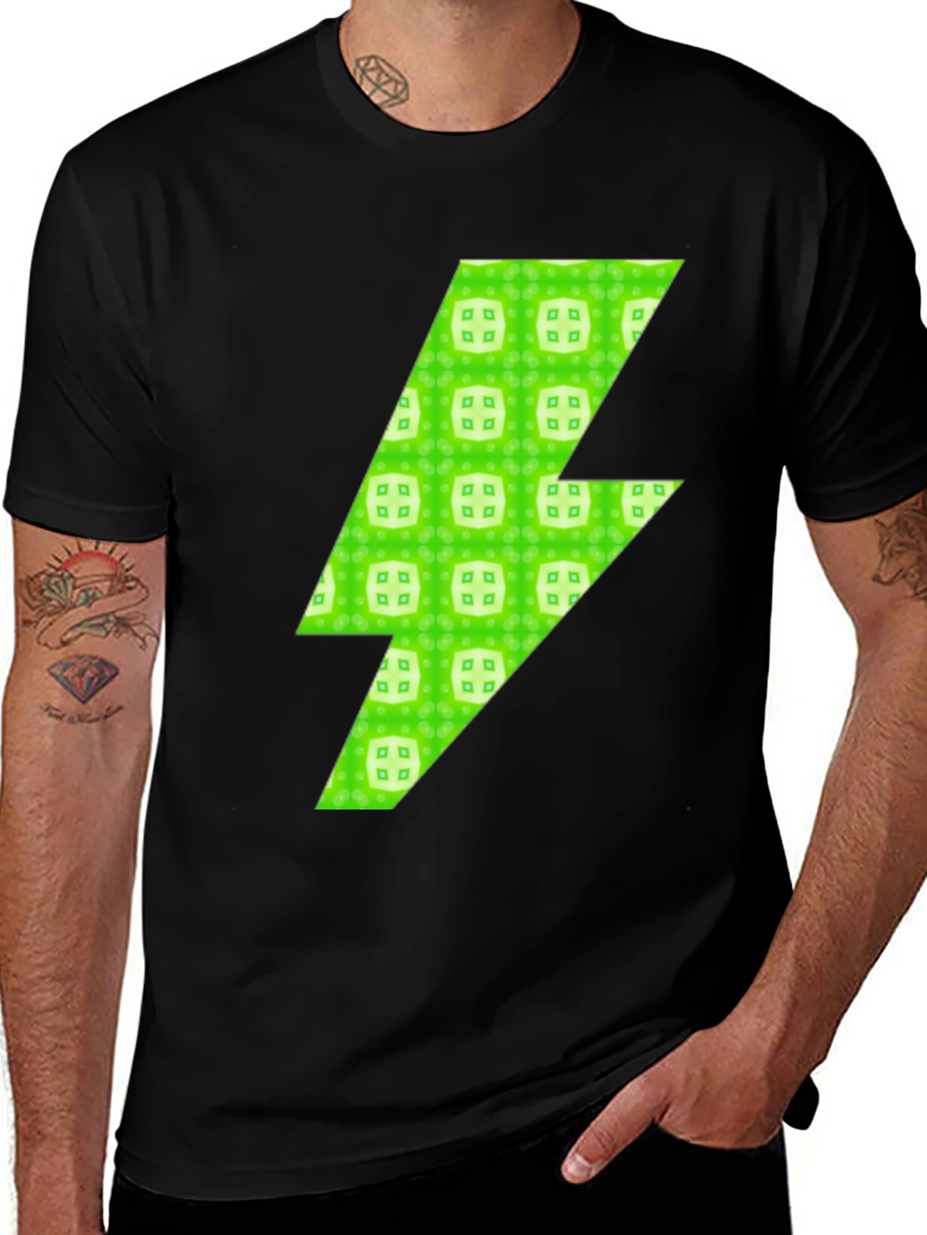 Variant 28 of Lightning Bolt Graphic Tee - Stylish Crew Neck T-Shirt