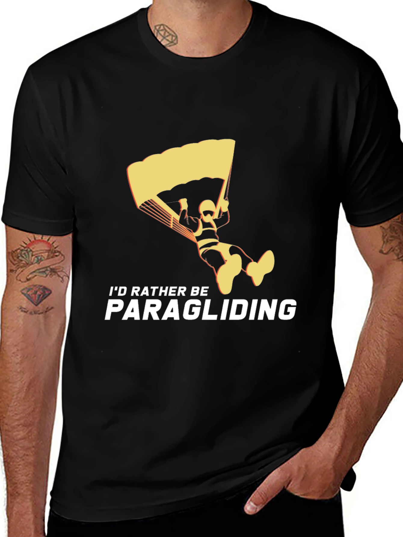 Variant 18 of Paragliding T-Shirt - "I'd Rather Be"