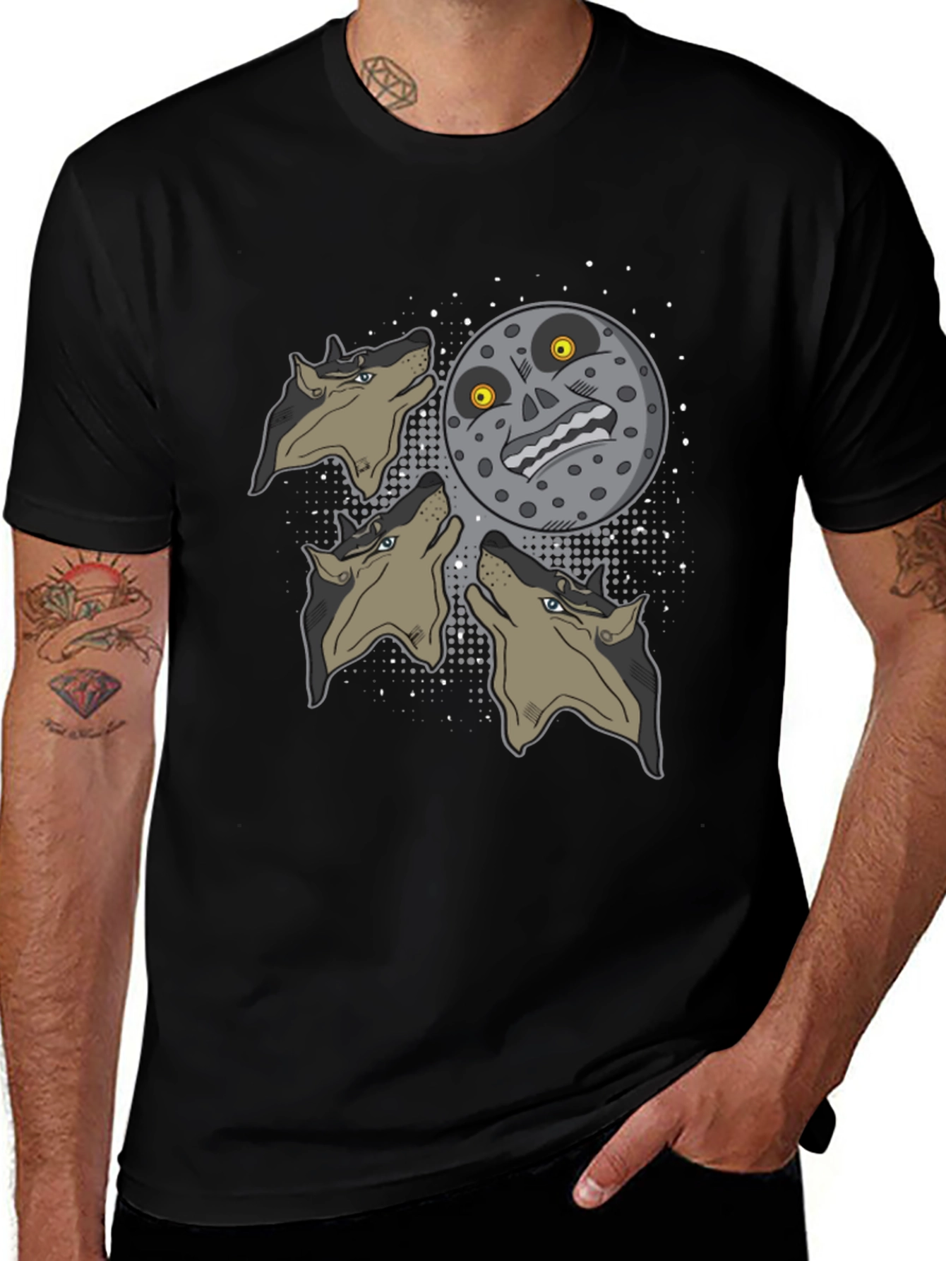 Majora's Mask Moon Wolf Pack Graphic Tee