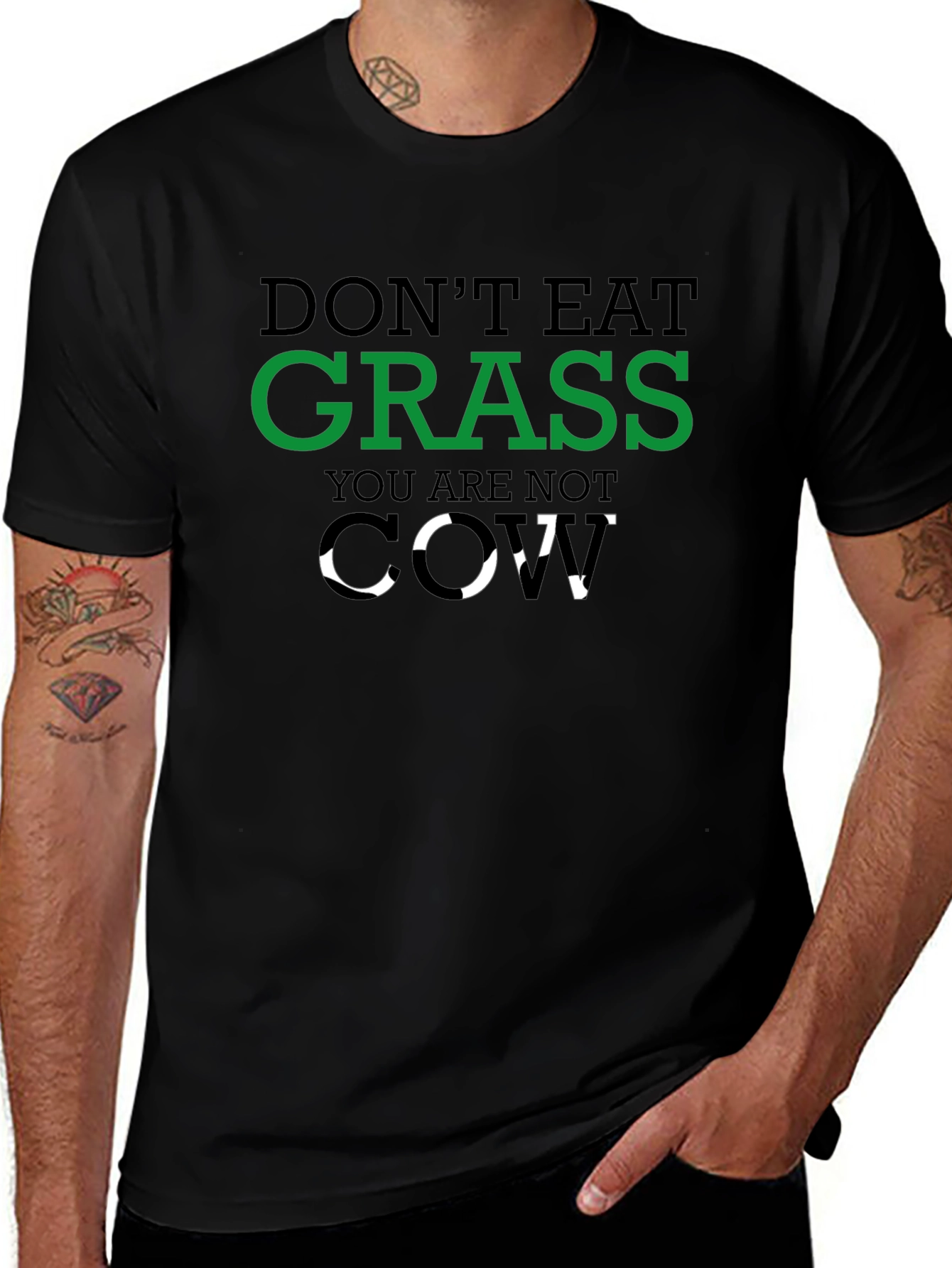 Variant 10 of Don't Eat Grass Cow T-Shirt