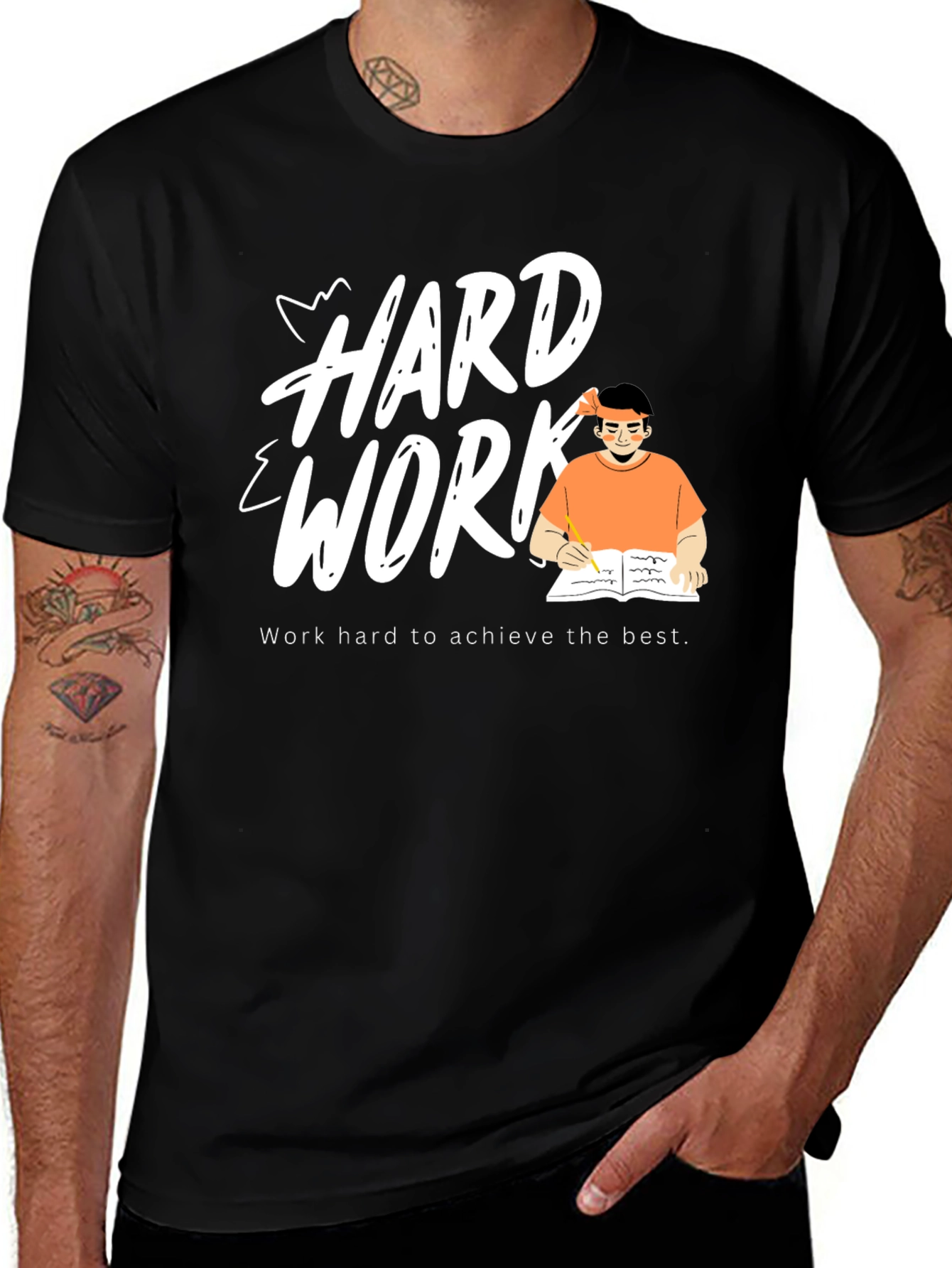 Hard Work Graphic Tee - Motivation T-Shirt