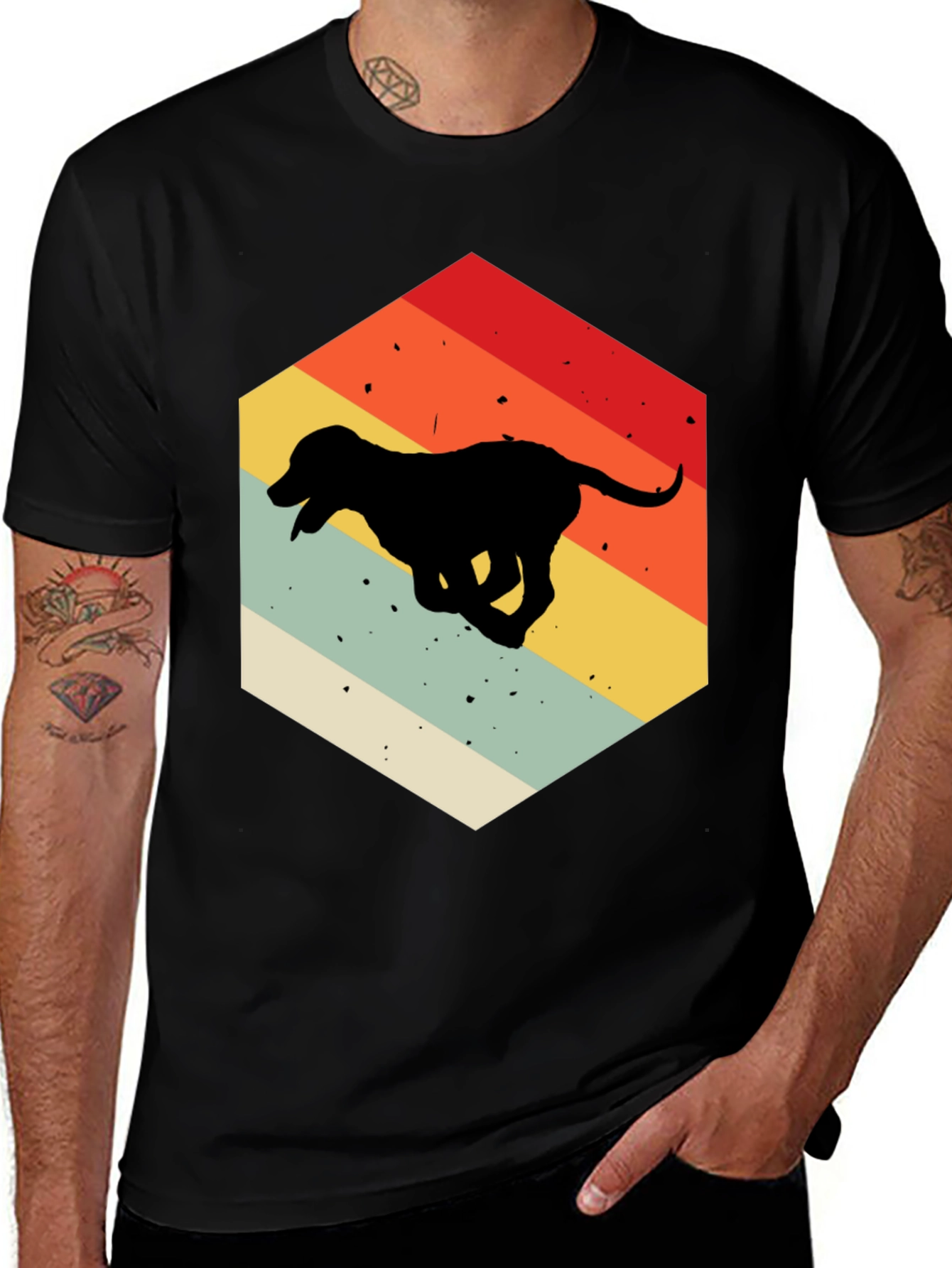 Variant 25 of Retro Dog Silhouette Graphic Tee