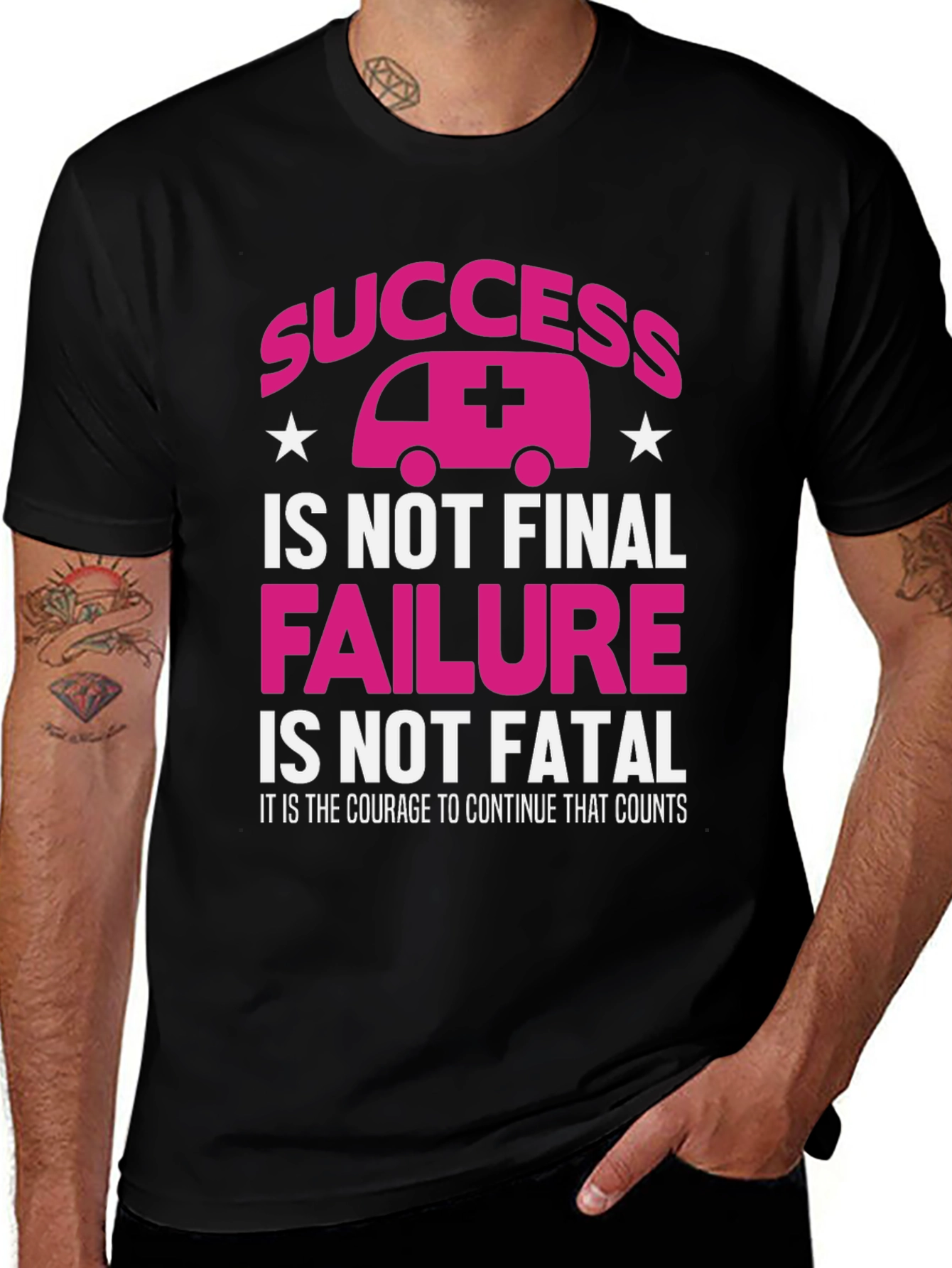 Variant 7 of Success Over Failure Motivational T-Shirt
