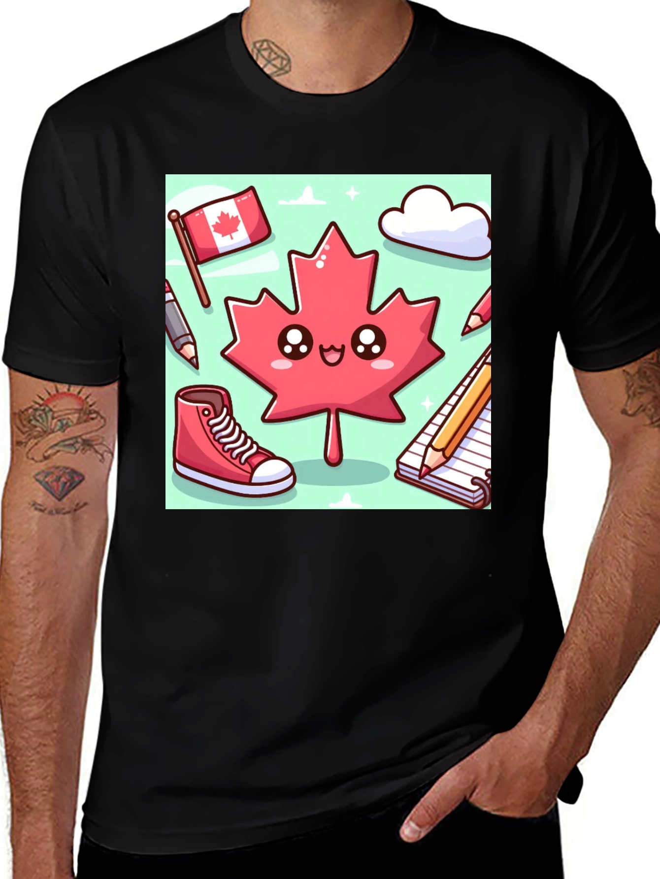 Kawaii Canada T-Shirt - Maple Leaf, Sneakers, and More!