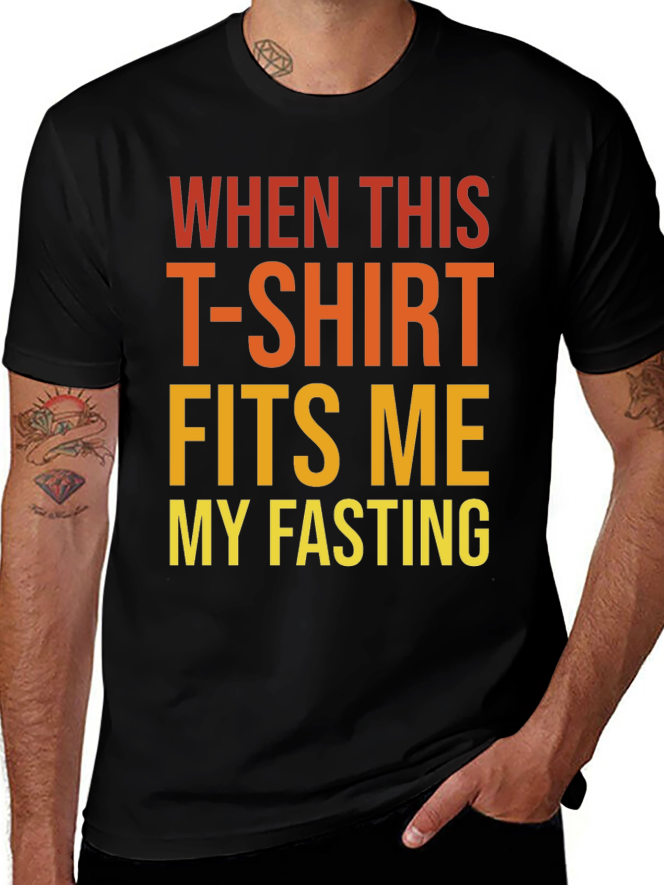 Variant 24 of Funny Fasting T-Shirt - When This Fits