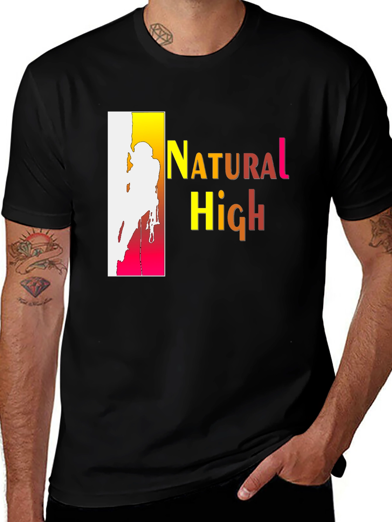Variant 20 of Natural High Rock Climbing T-Shirt